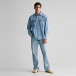 GANT Erkek Mavi Relaxed Fit Klasik Yaka Gömlek