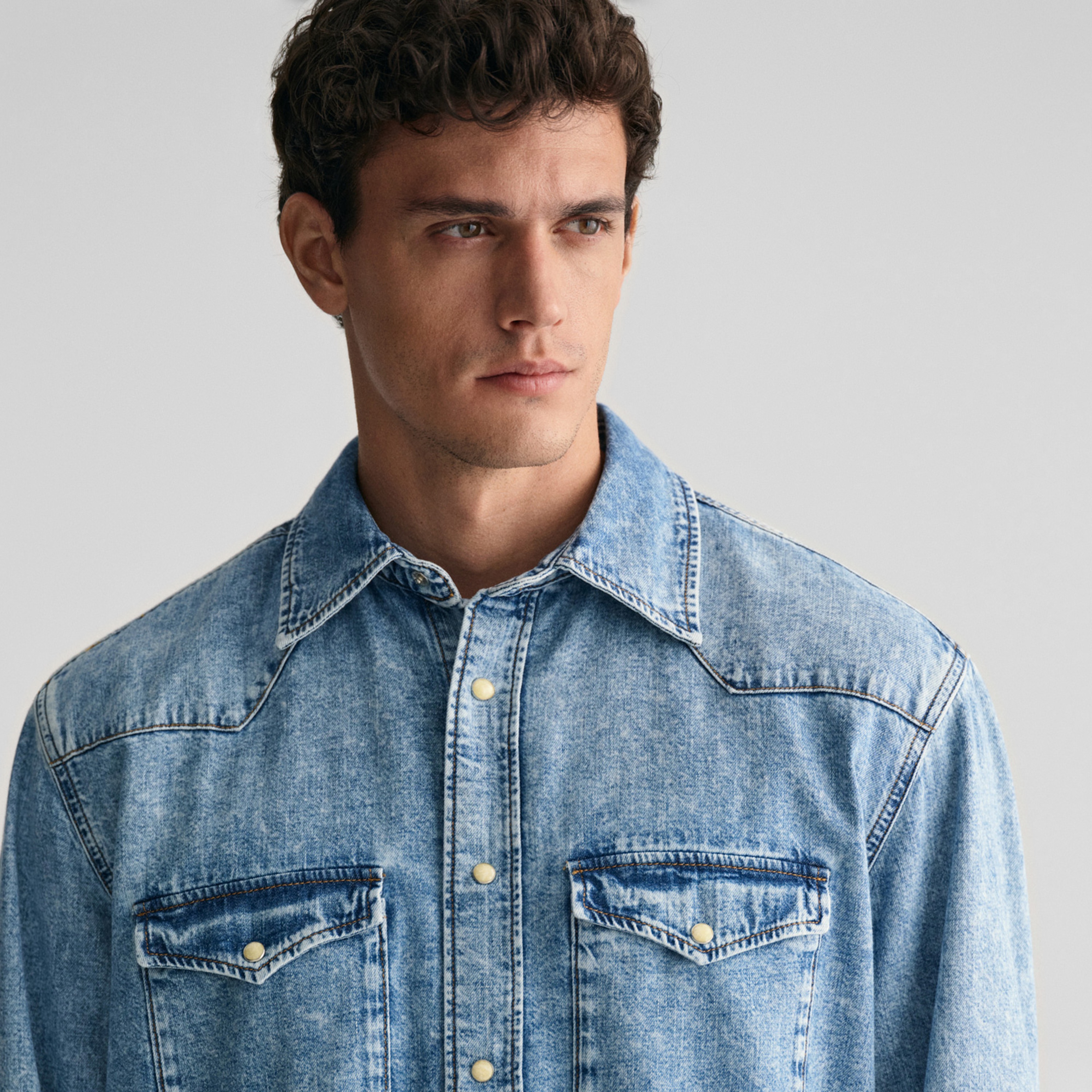 GANT Erkek Mavi Relaxed Fit Klasik Yaka Gömlek