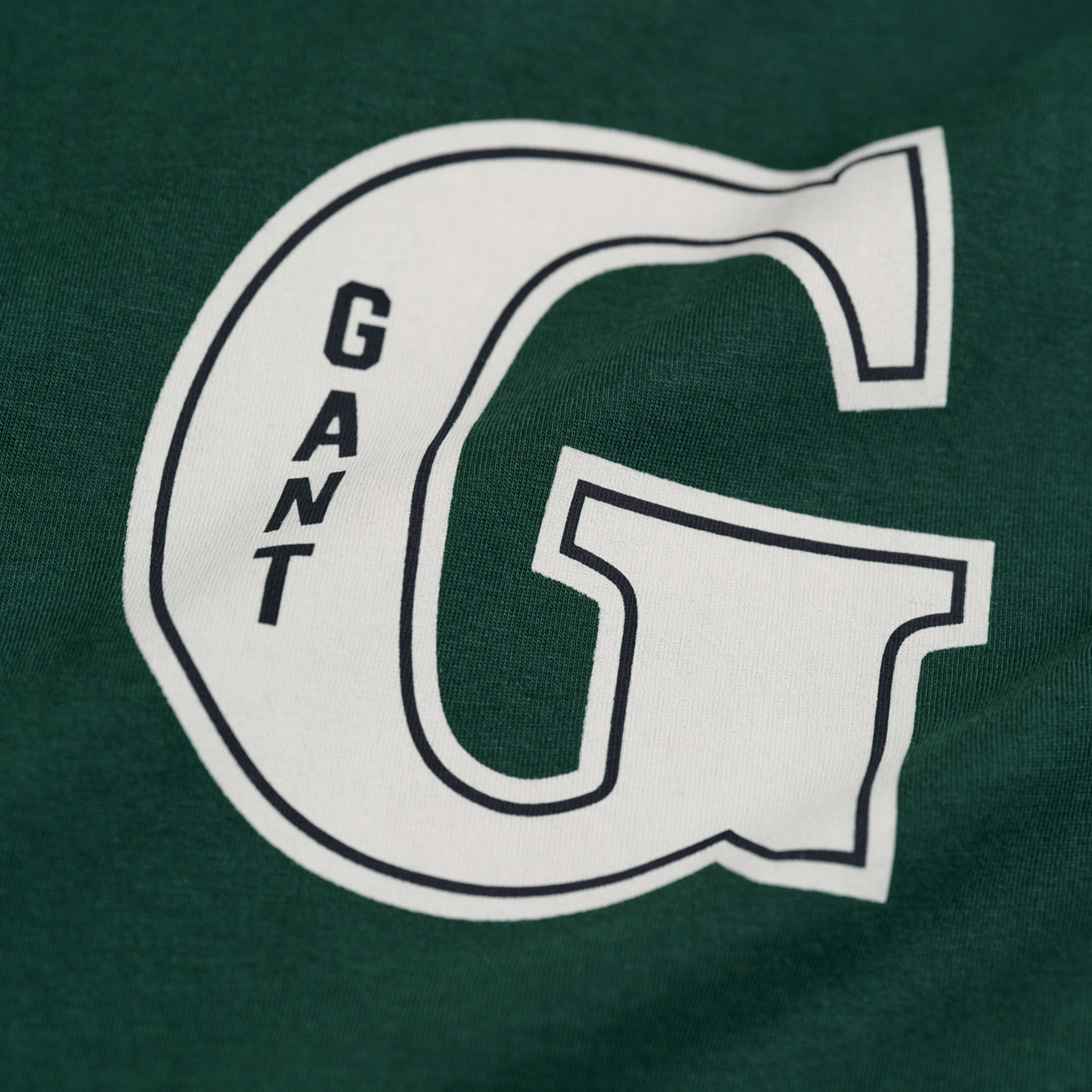 GANT Erkek Yeşil Regular Fit Bisiklet Yaka Logolu T-shirt