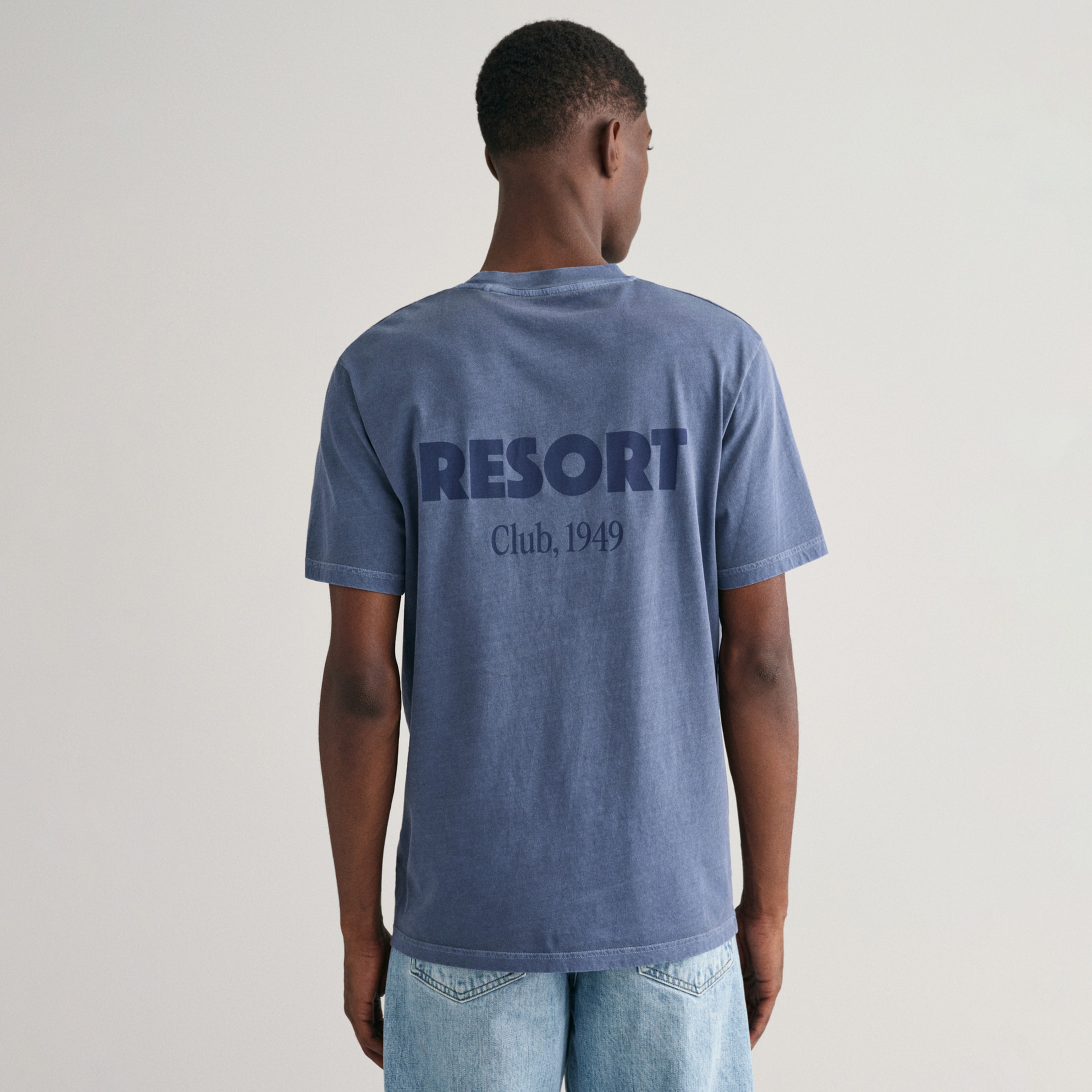 GANT Erkek Mavi Regular Fit T-Shirt