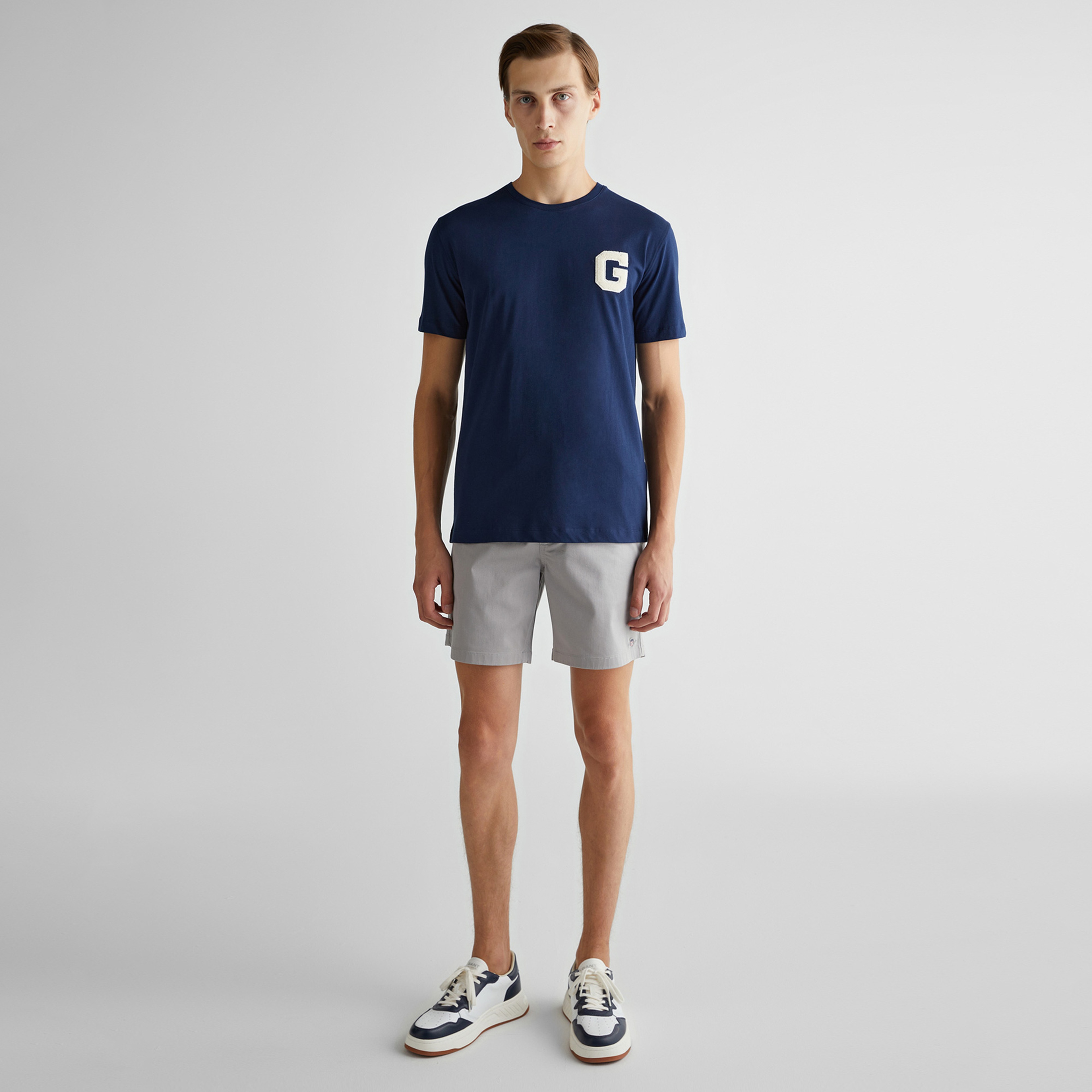 GANT Erkek Gri Regular Fit Logolu Şort