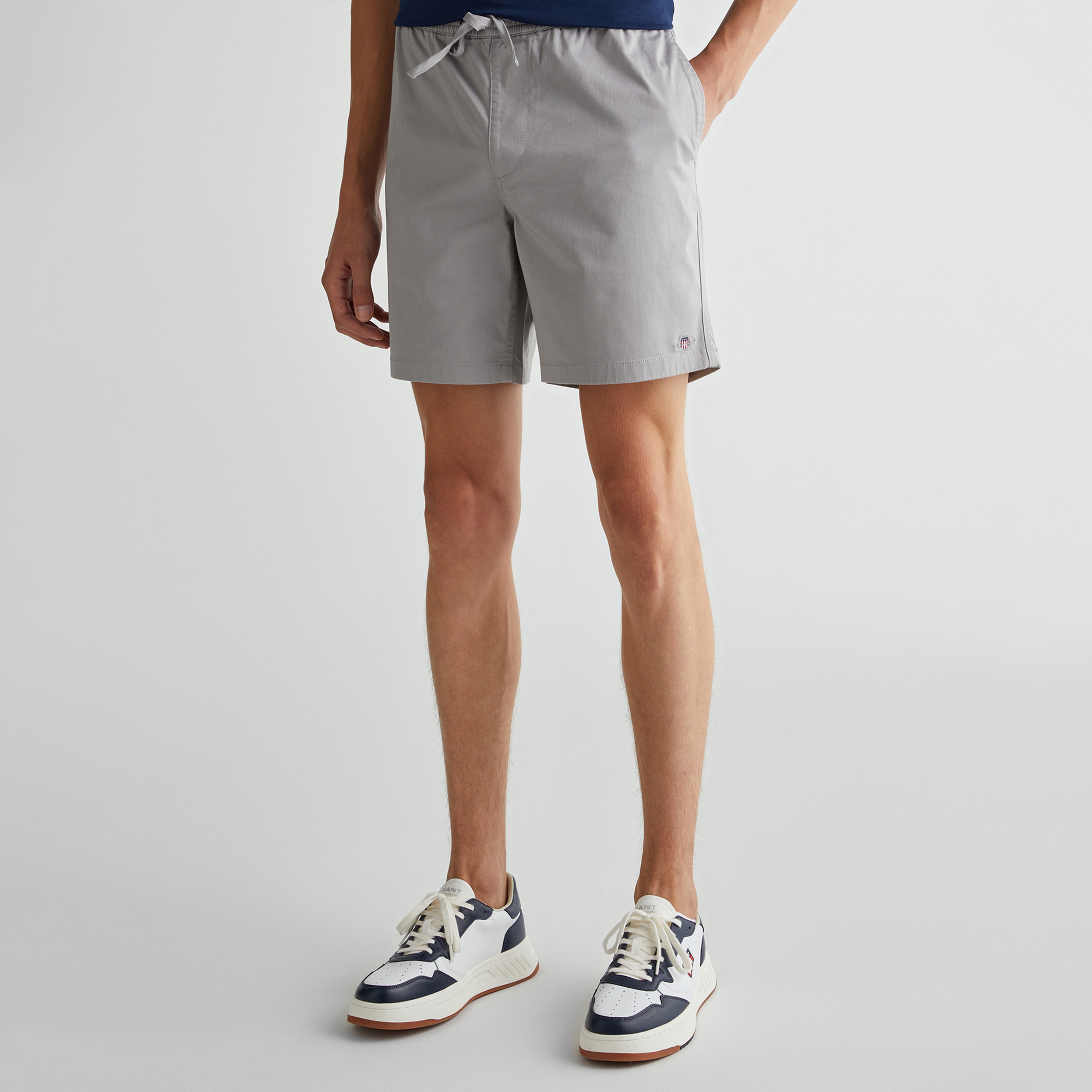 GANT Erkek Gri Regular Fit Logolu Şort