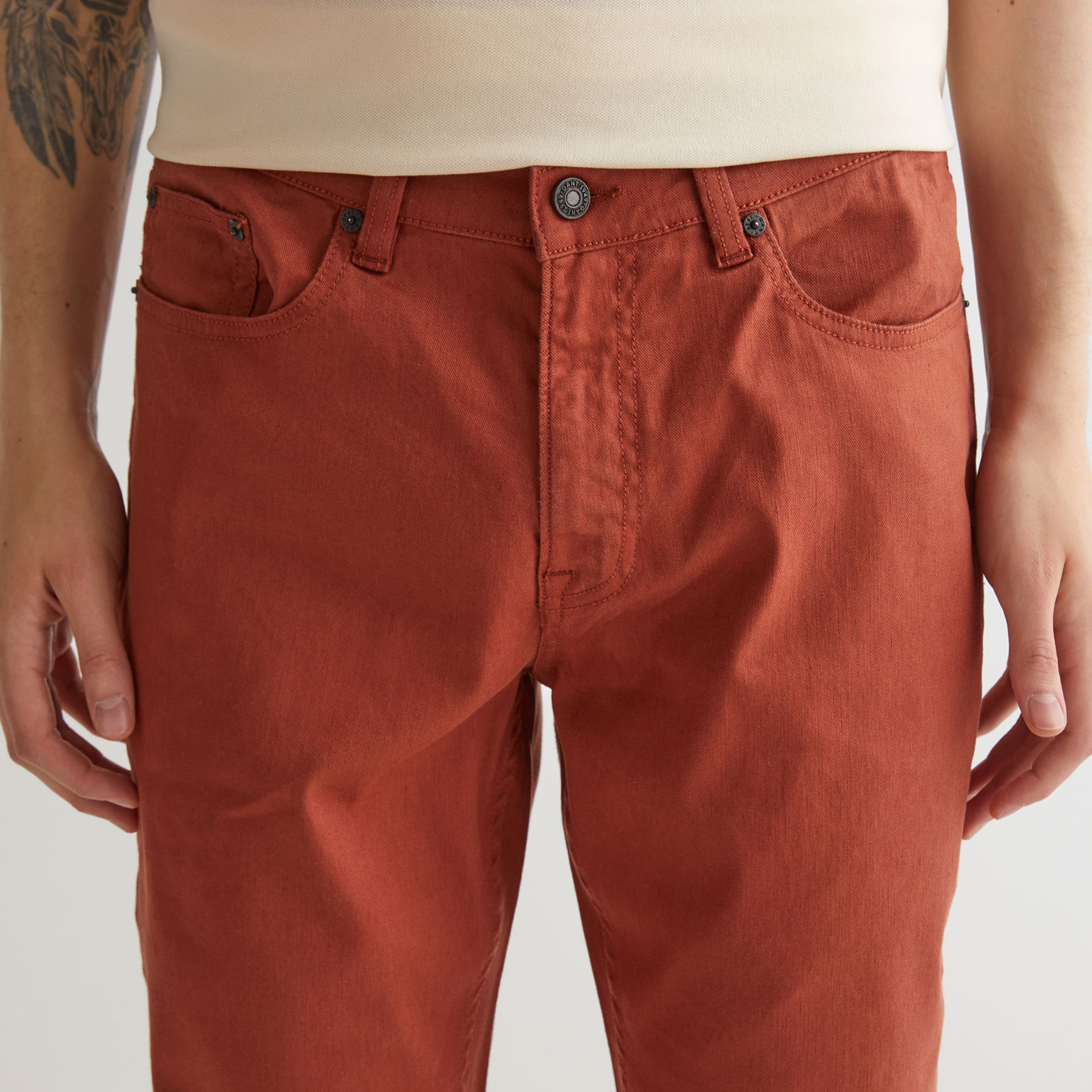 GANT Erkek Kahverengi Slim Fit Pantolon