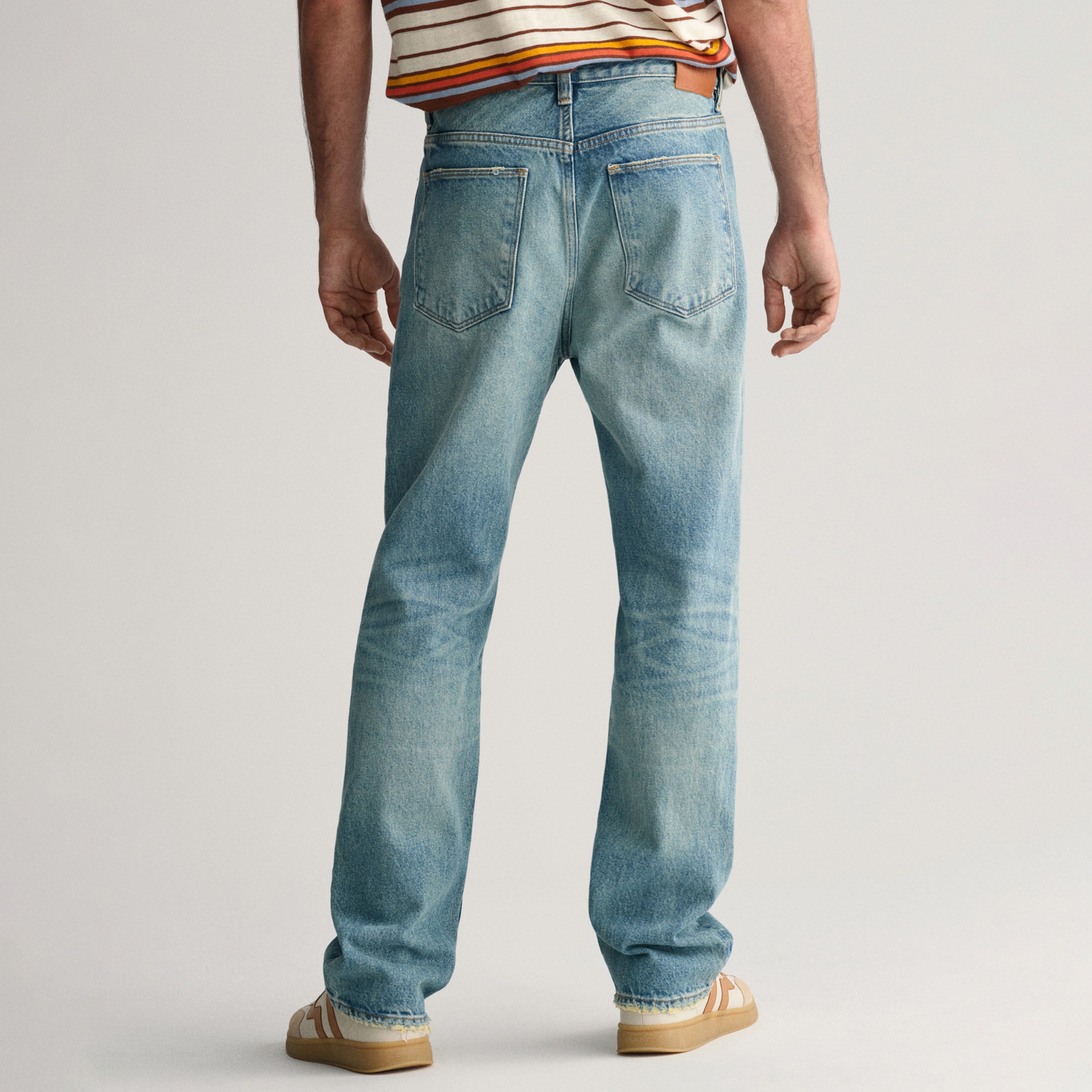GANT Erkek Lacivert Loose Fit Jean Pantolon