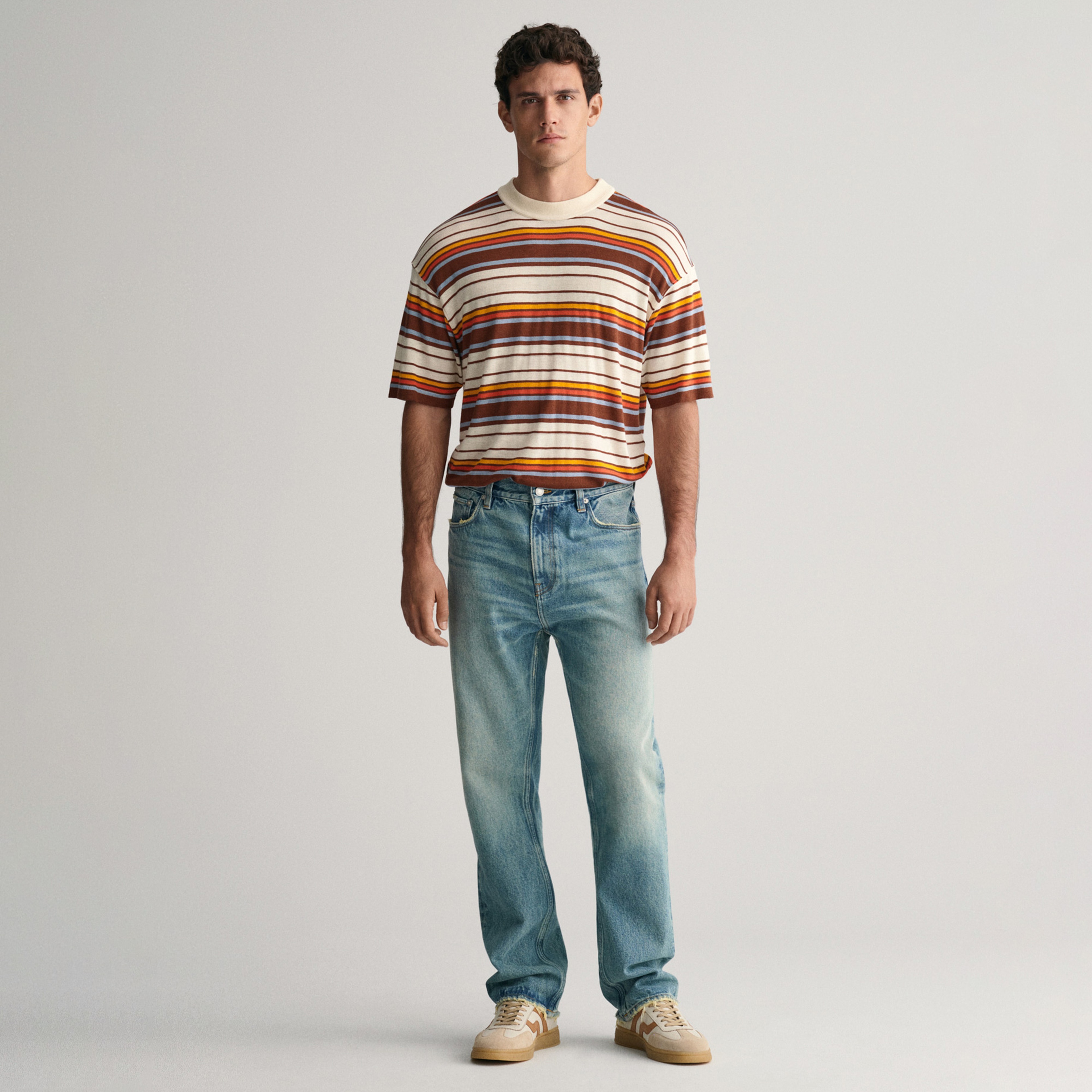 GANT Erkek Lacivert Loose Fit Jean Pantolon