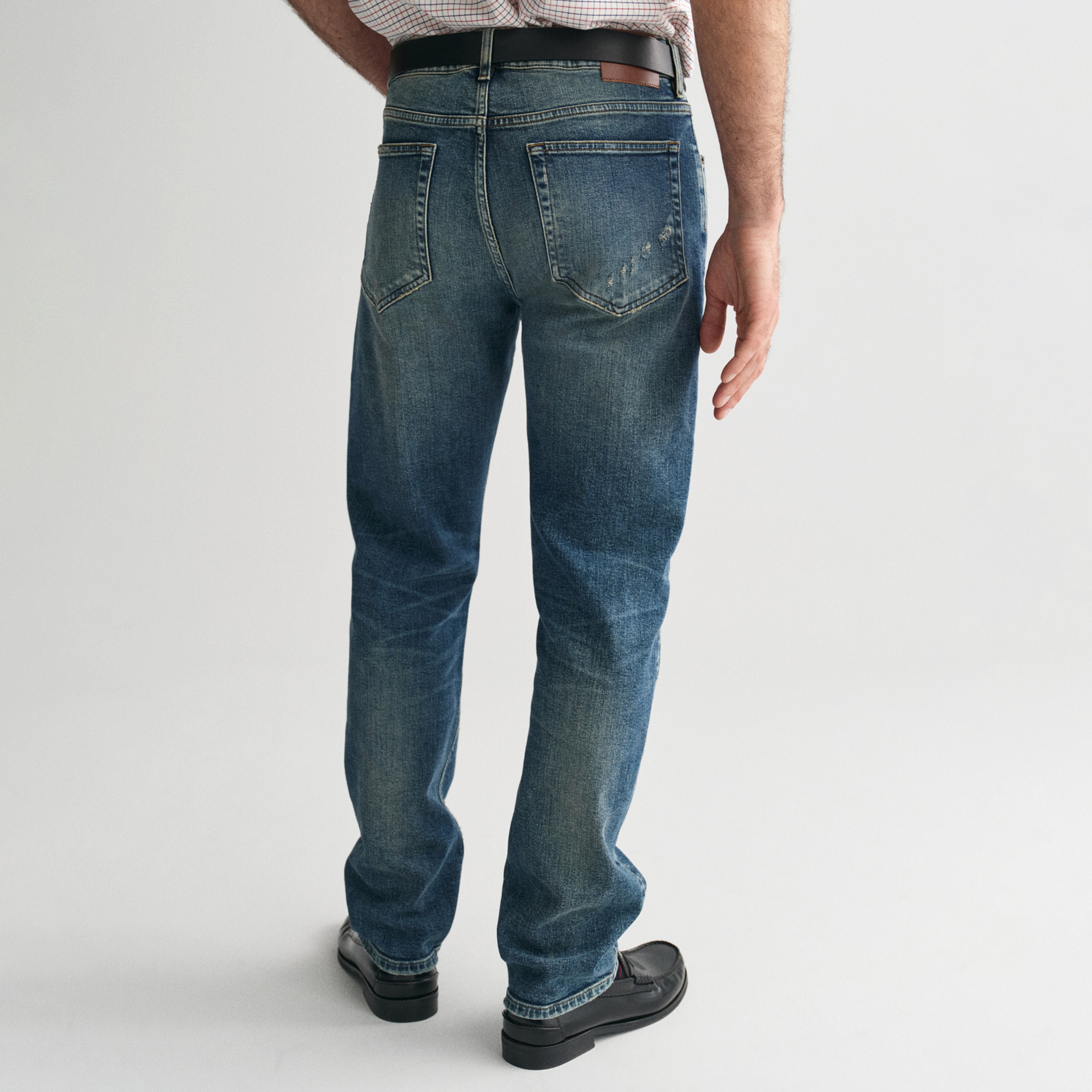 GANT Erkek Mavi Regular Fit Jean Pantolon