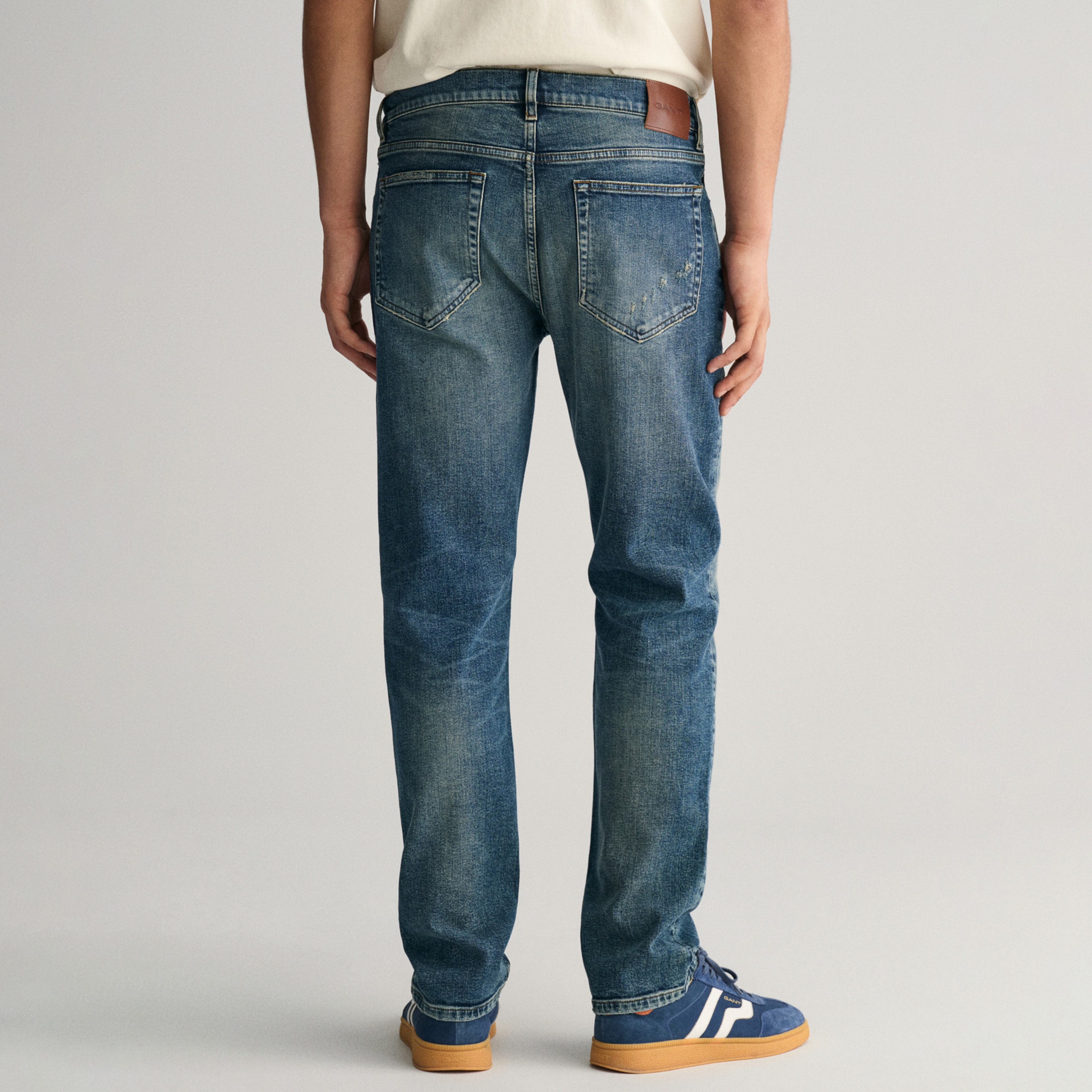 GANT Erkek Mavi Regular Fit Jean Pantolon