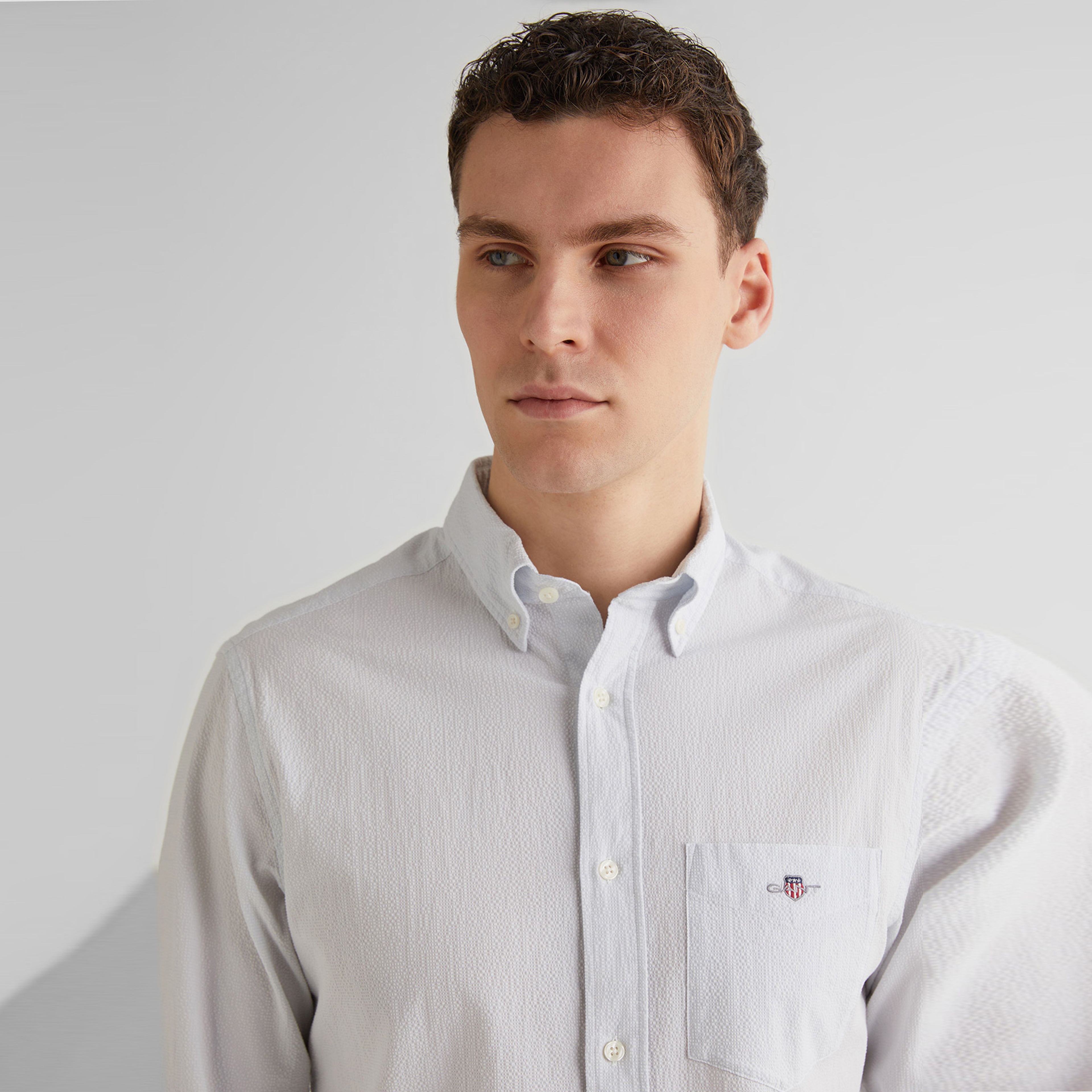 GANT Erkek Mavi Regular Fit Klasik Yaka Gömlek