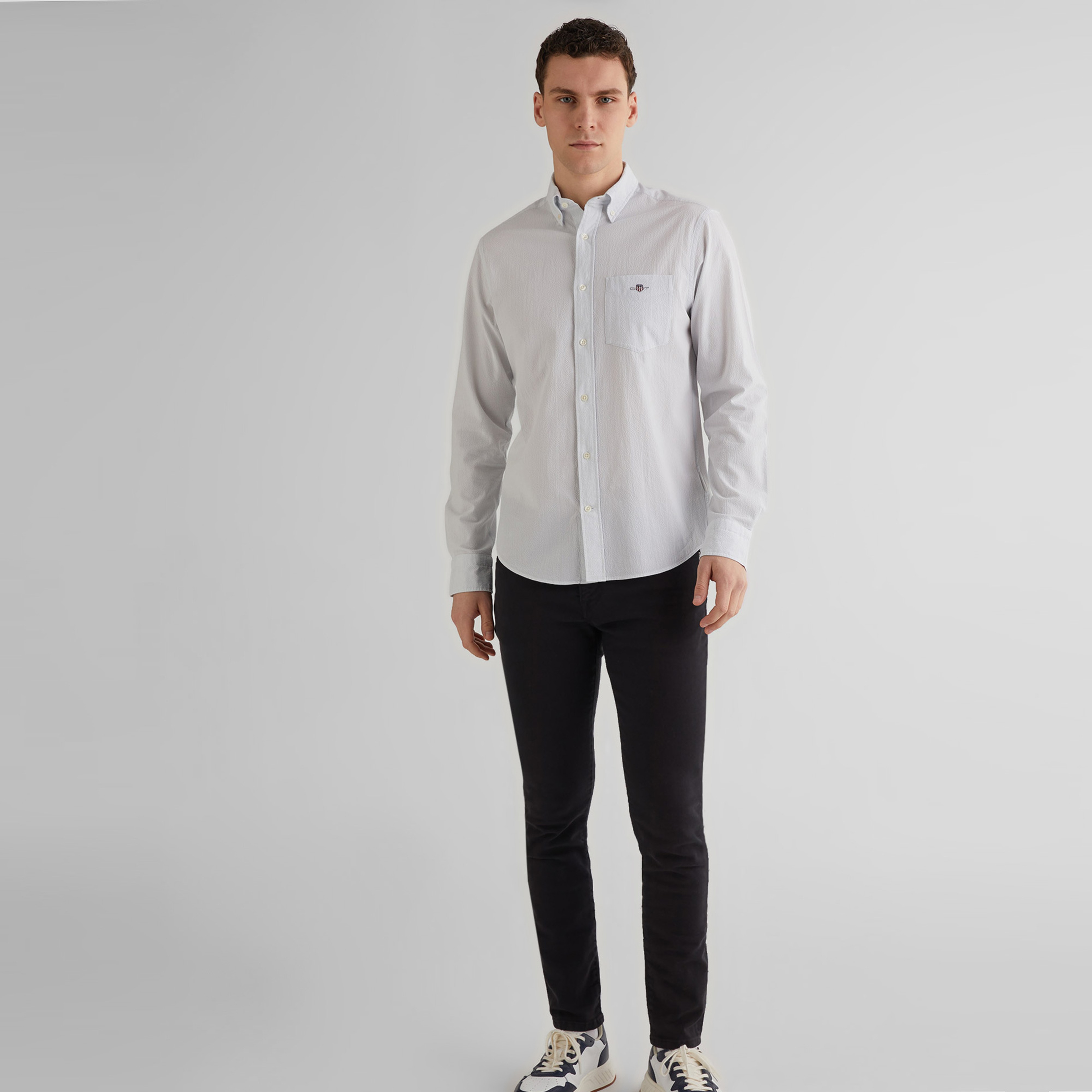 GANT Erkek Mavi Regular Fit Klasik Yaka Gömlek