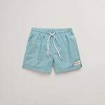 GANT Erkek Yeşil Regular Fit Çizgili Mayo Şort