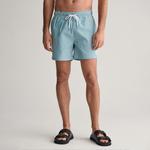 GANT Erkek Yeşil Regular Fit Çizgili Mayo Şort