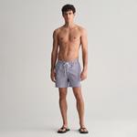 GANT Erkek Mavi Regular Fit Çizgili Mayo Şort