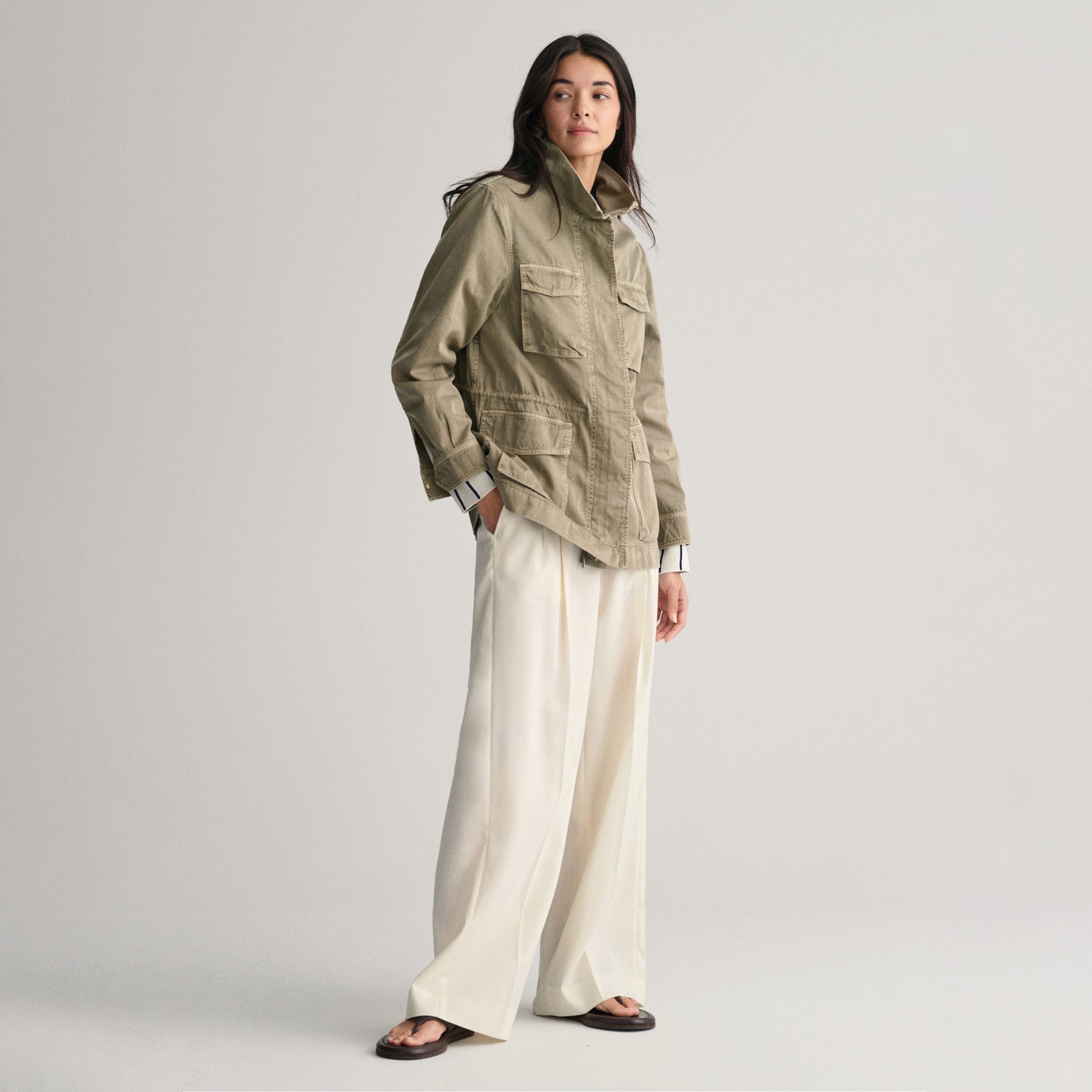 GANT Kadın Yeşil Dik Yaka Ceket