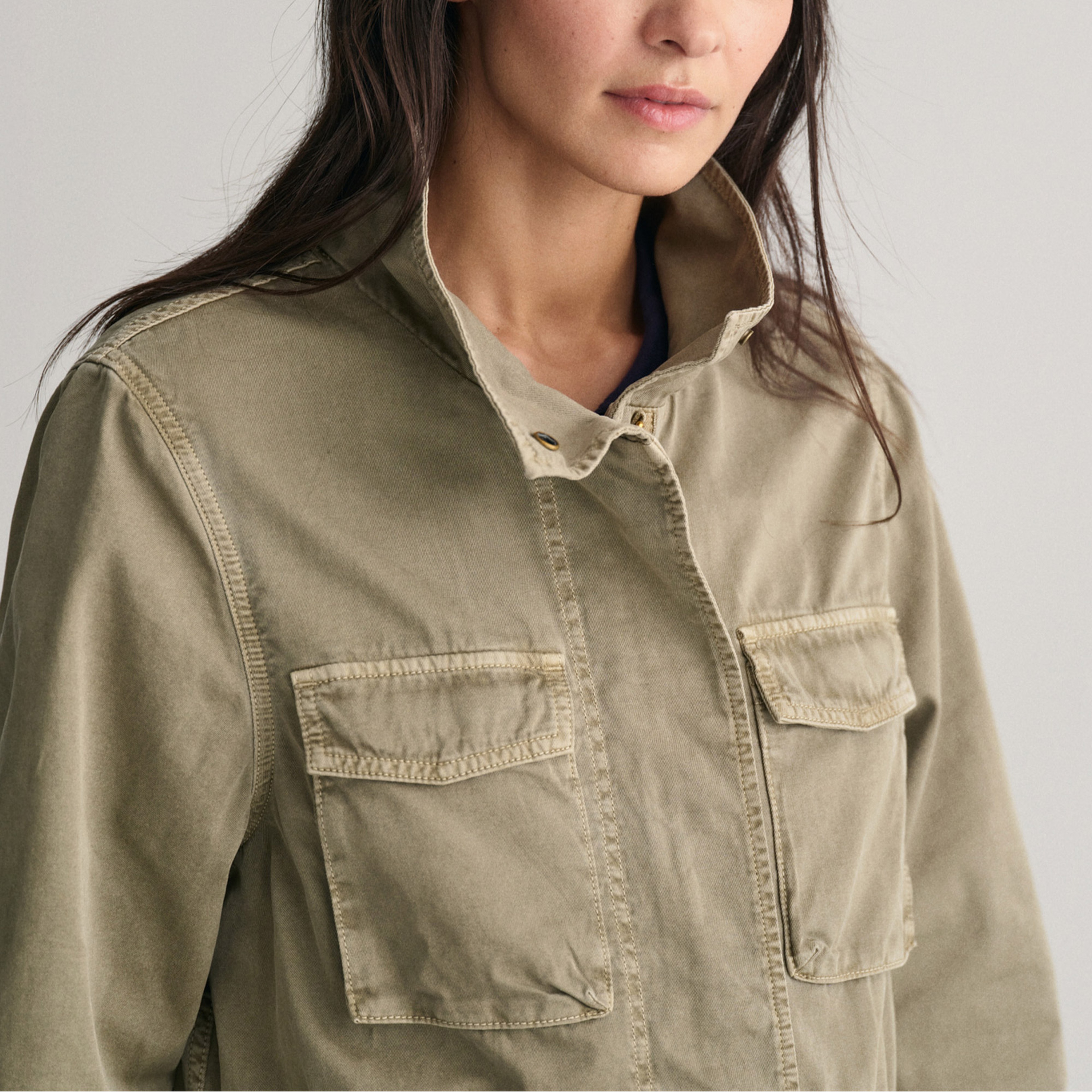 GANT Kadın Yeşil Dik Yaka Ceket