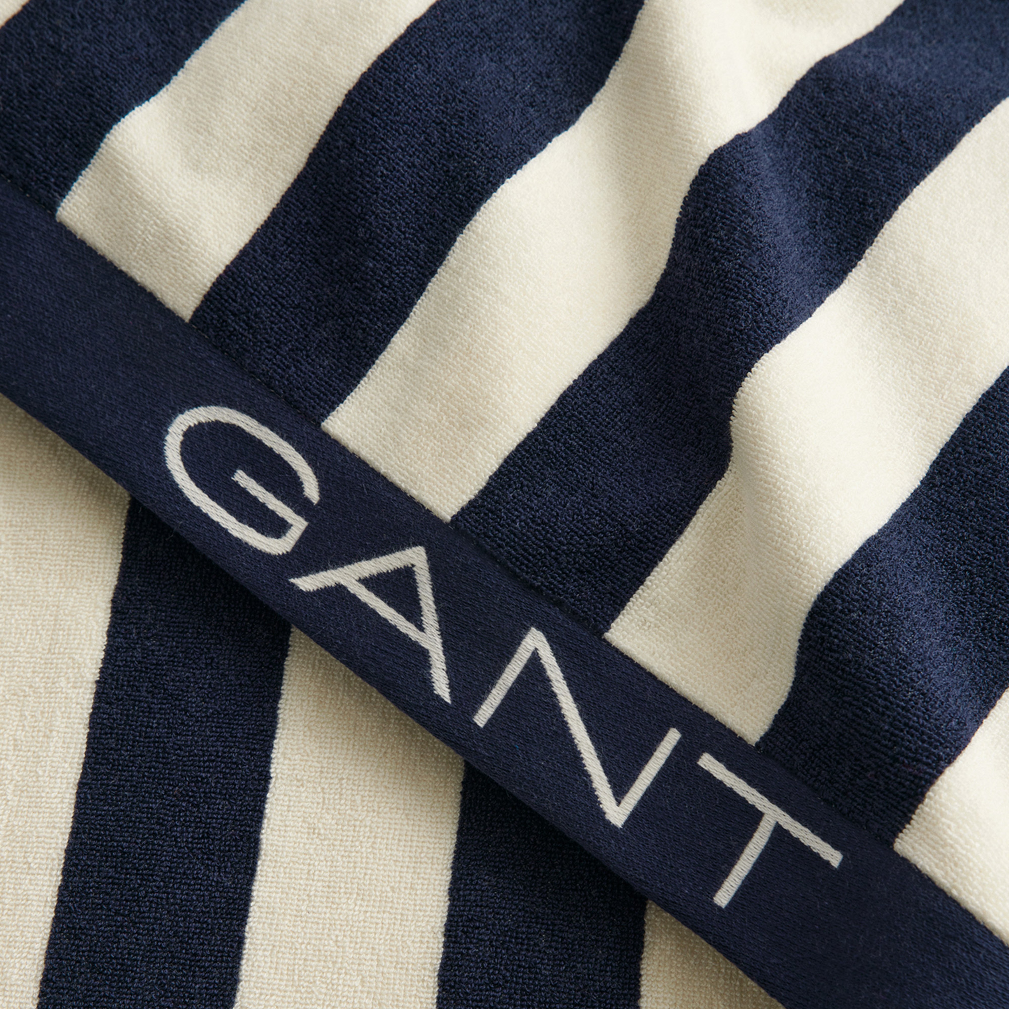 GANT Unisex Lacivert Çizgili Havlu