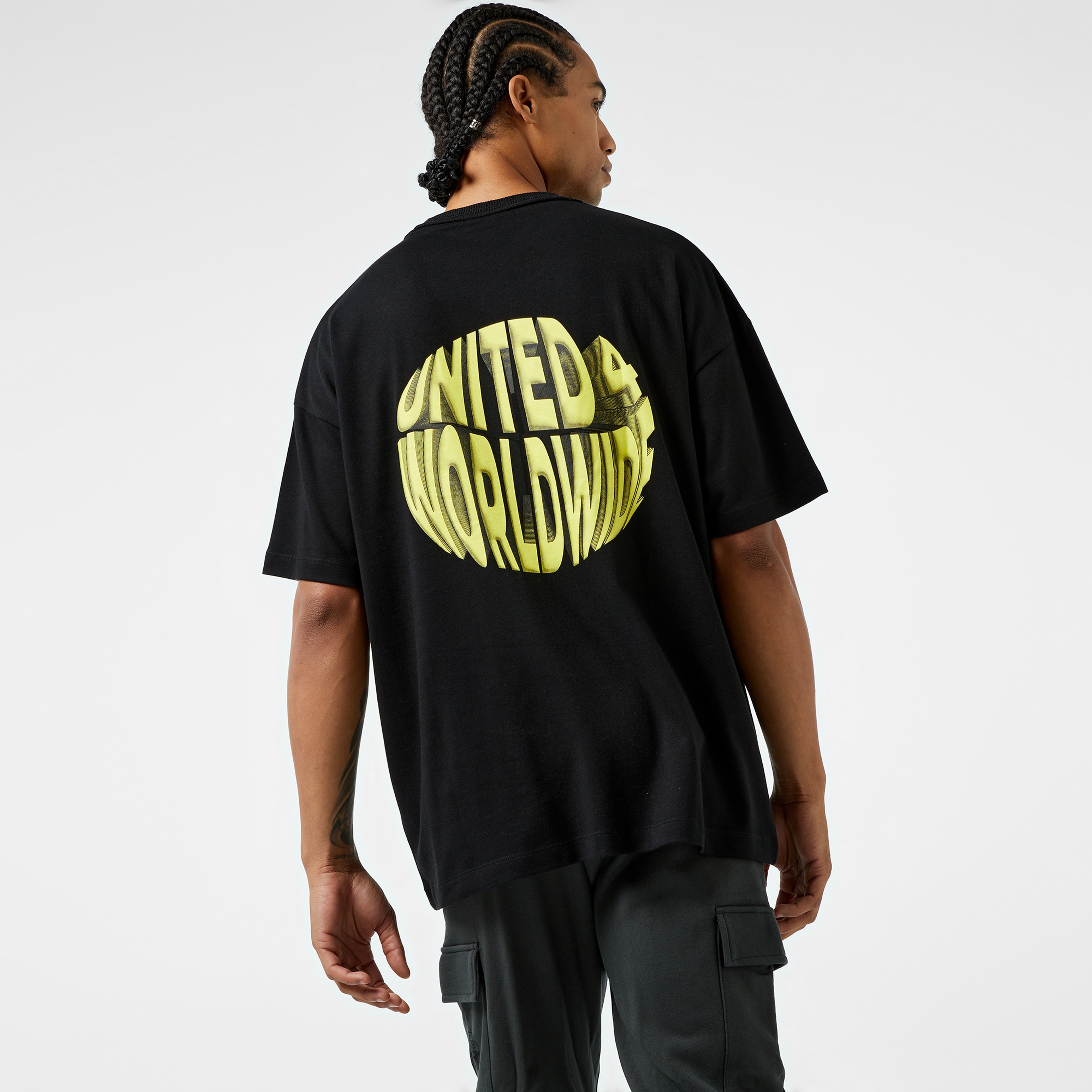 UNITED4 Erkek Siyah T-Shirt