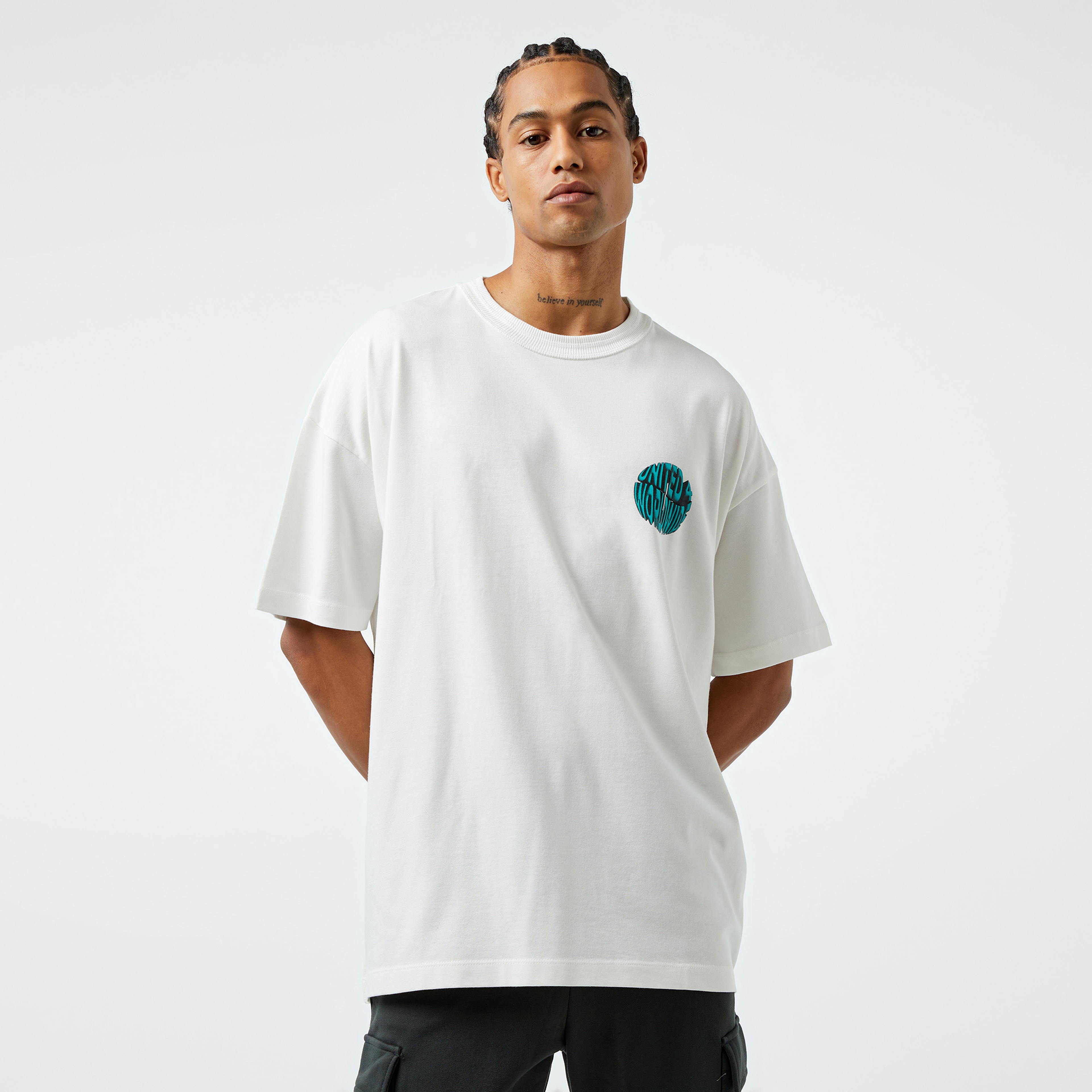 UNITED4 Erkek Beyaz T-Shirt