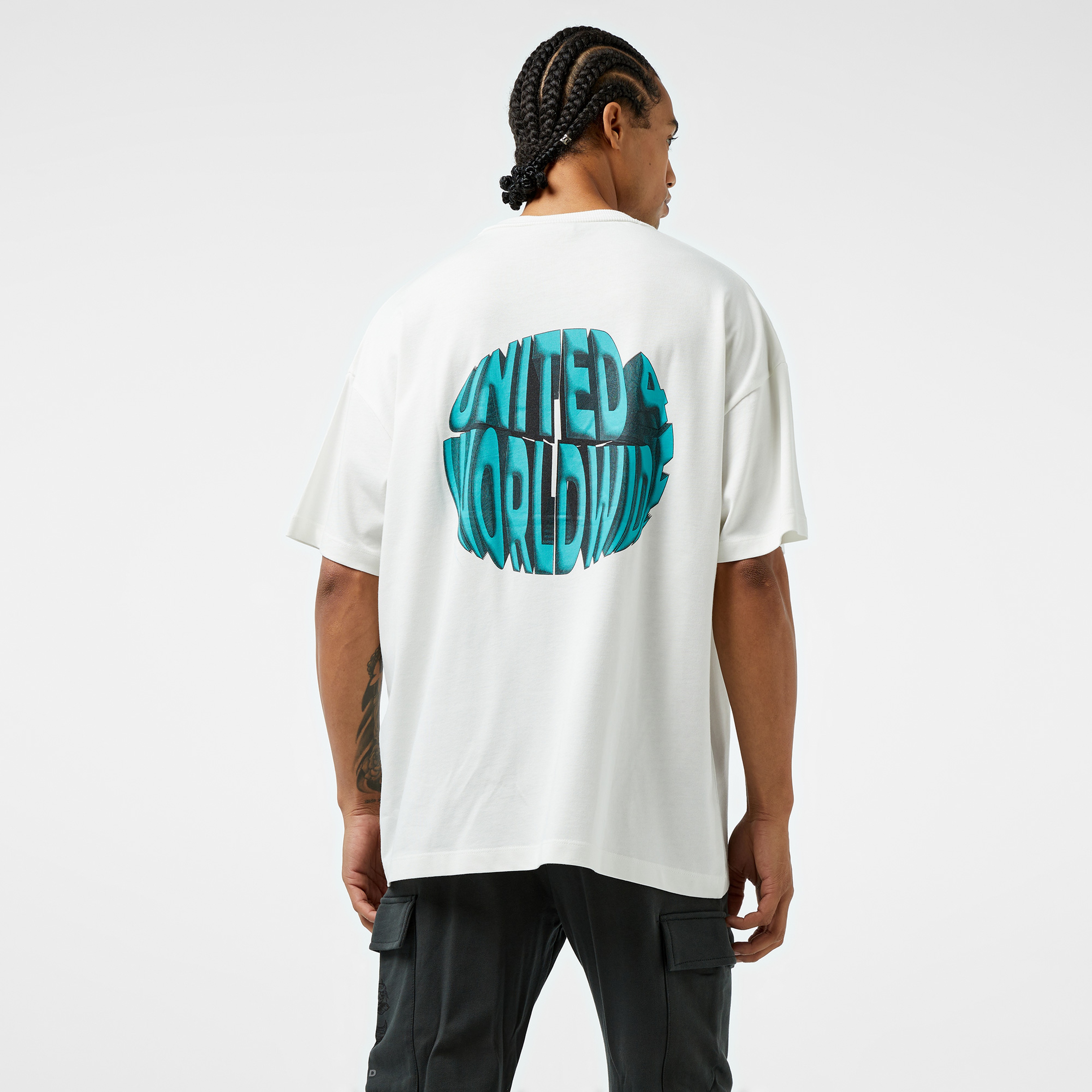 UNITED4 Erkek Beyaz T-Shirt