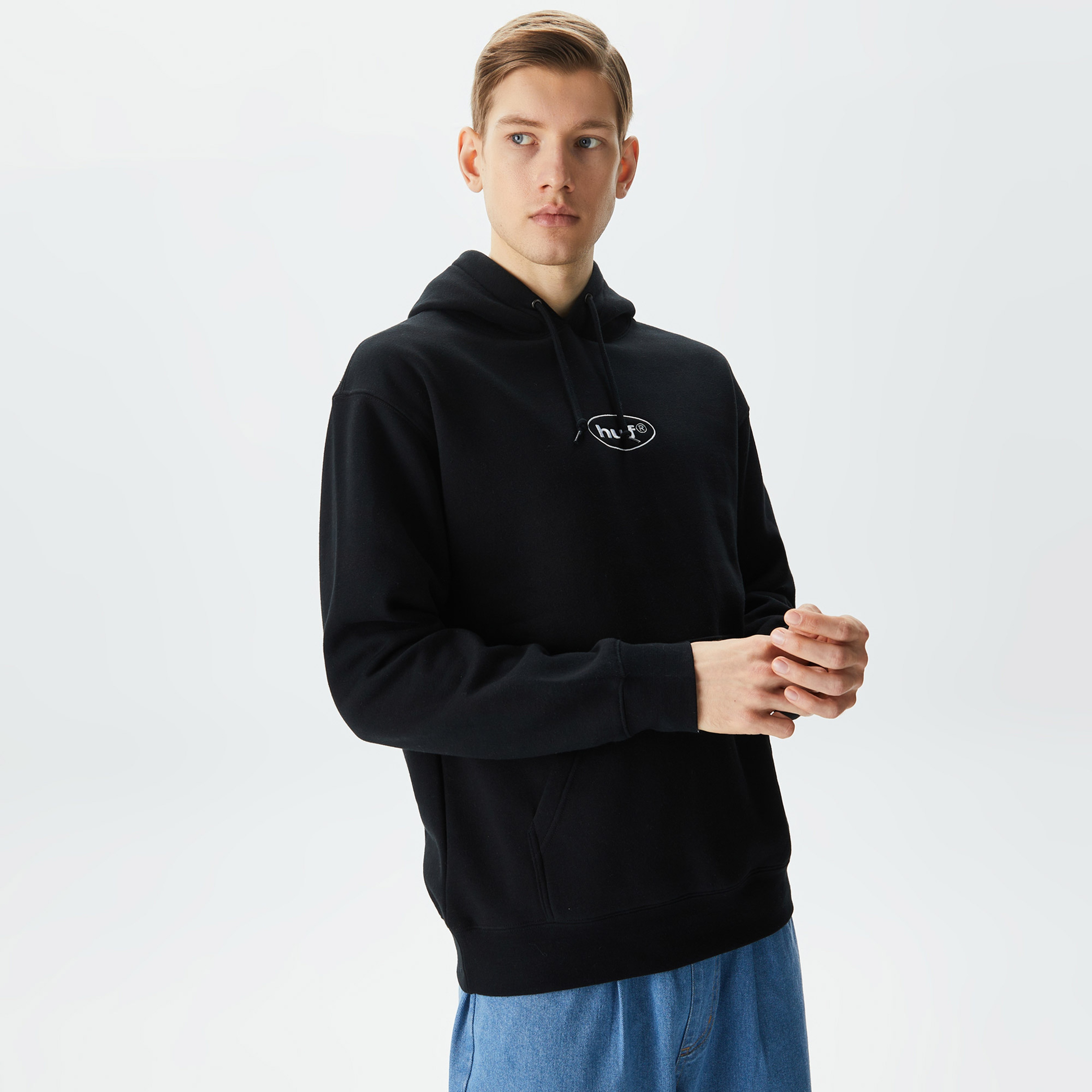 HUF Gundam Wing Pullover Erkek Siyah Hoodie