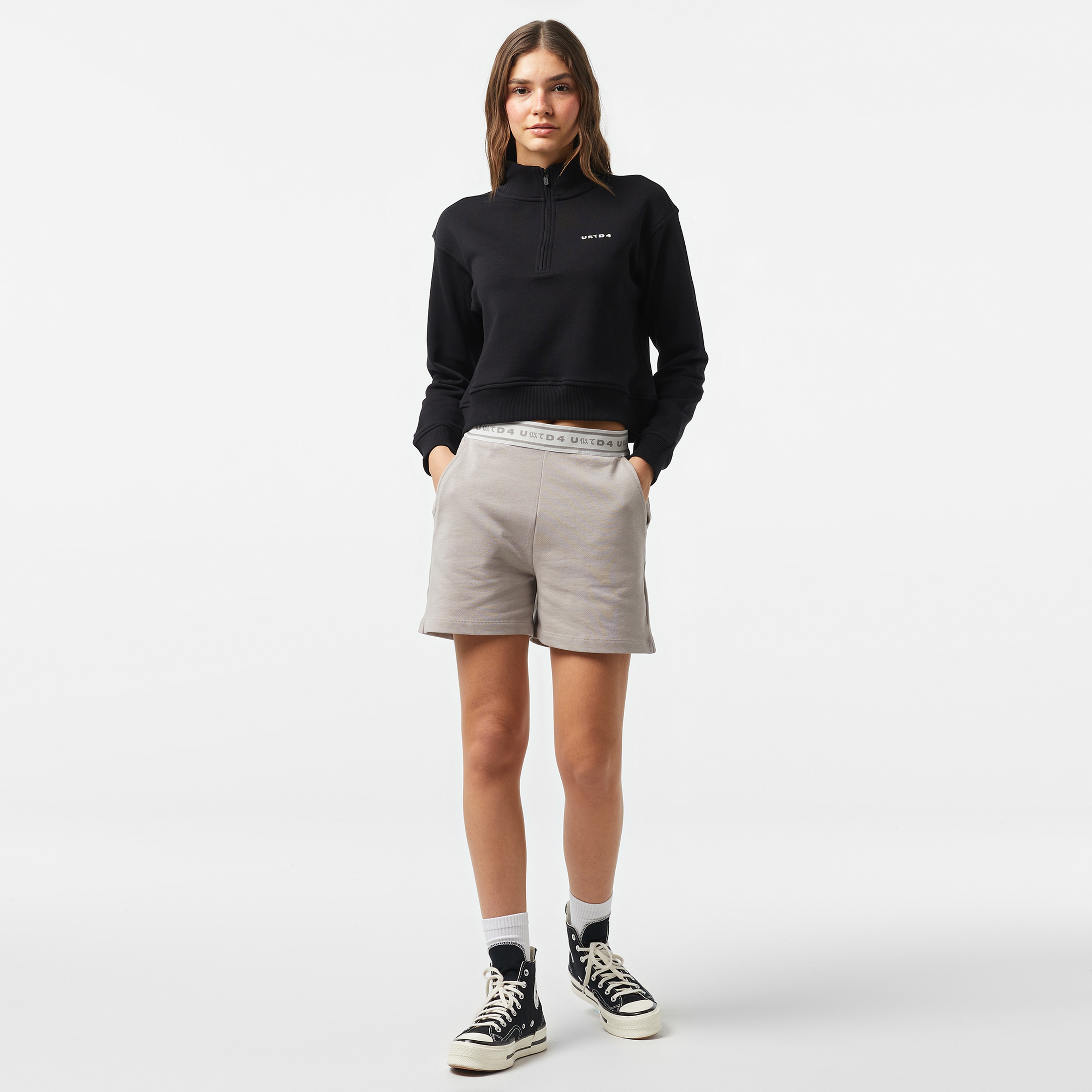 United4 Classic Kadın Gri Şort