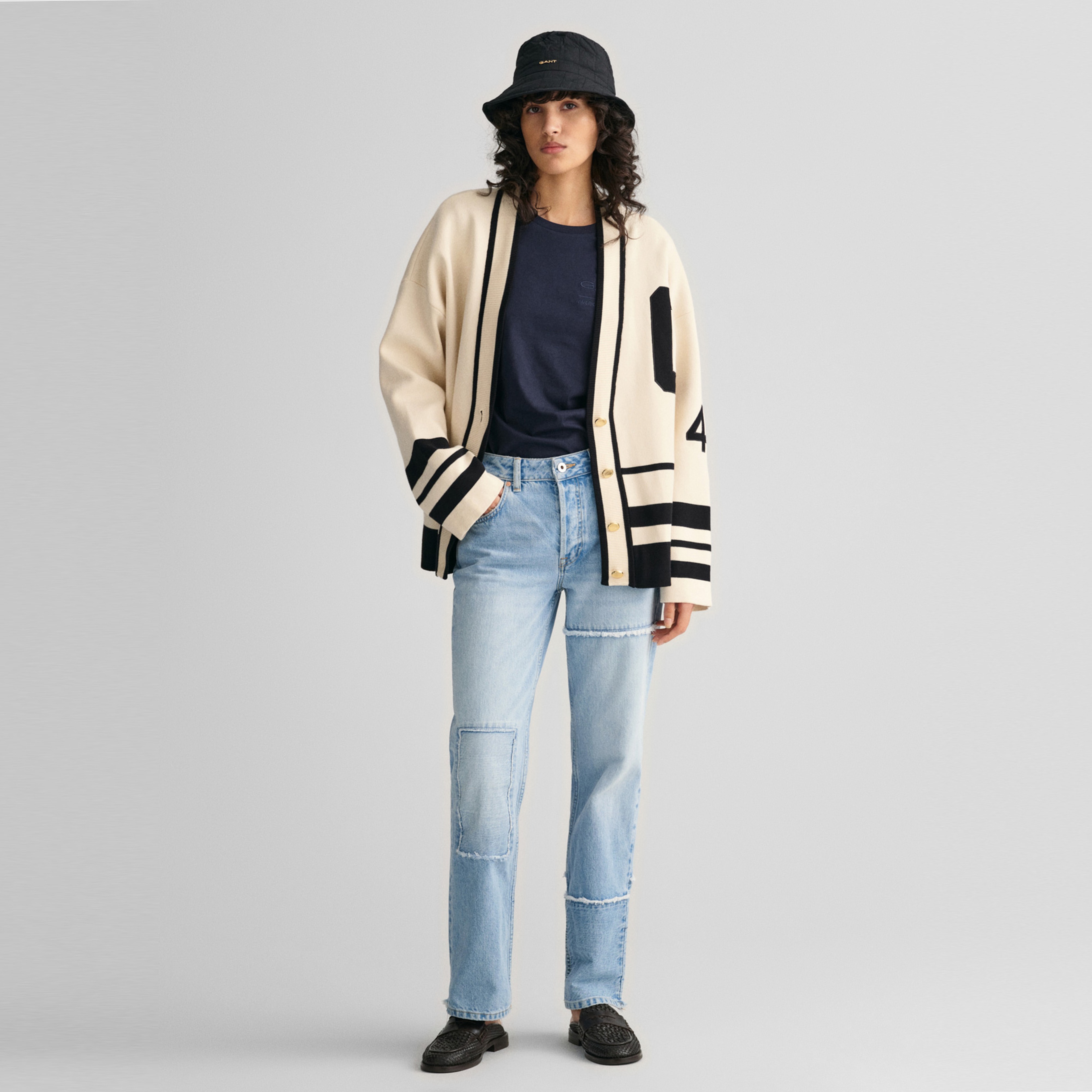 GANT Kadın Lacivert Regular Fit T-Shirt