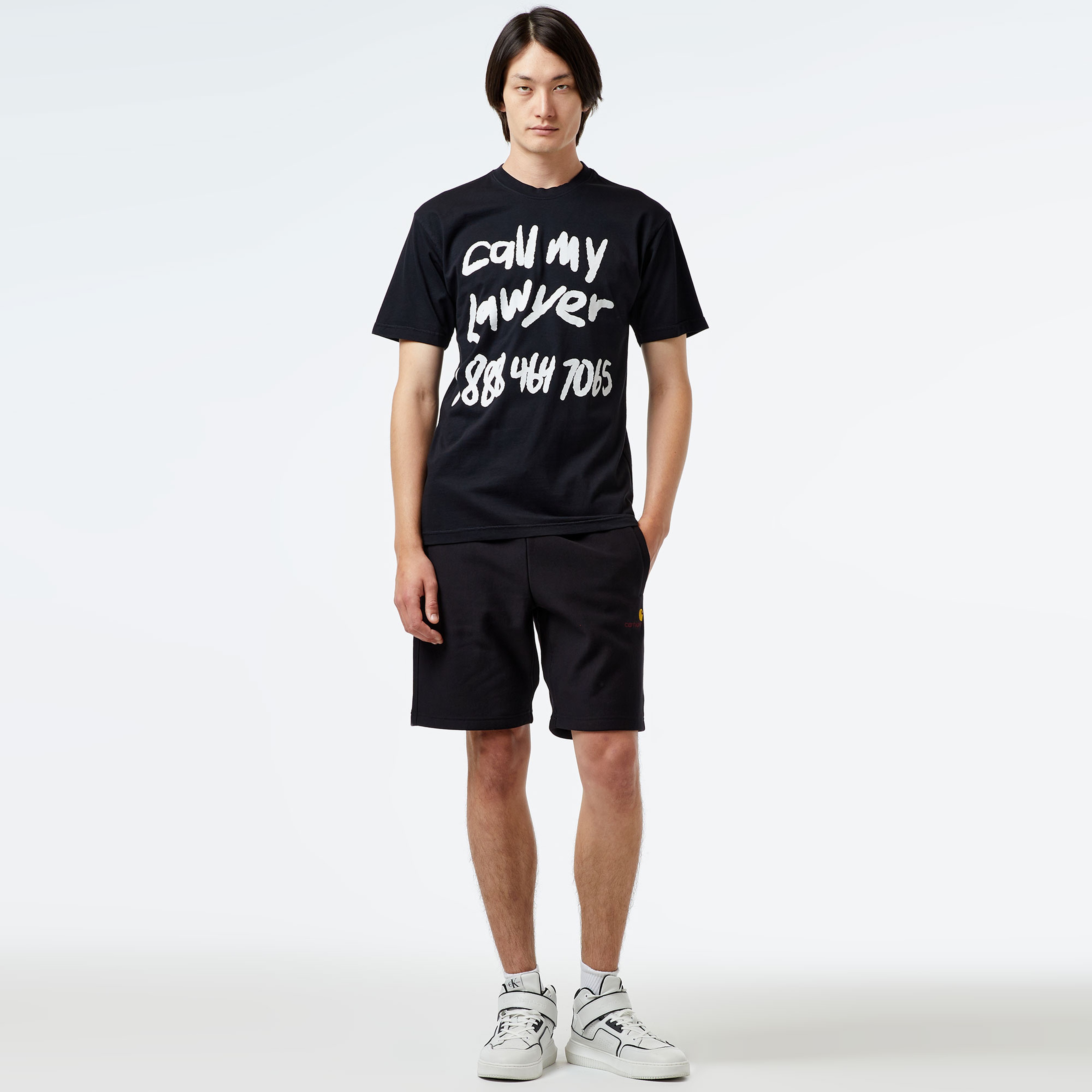 Market Scrawl My Lawyer Erkek Siyah T-Shirt