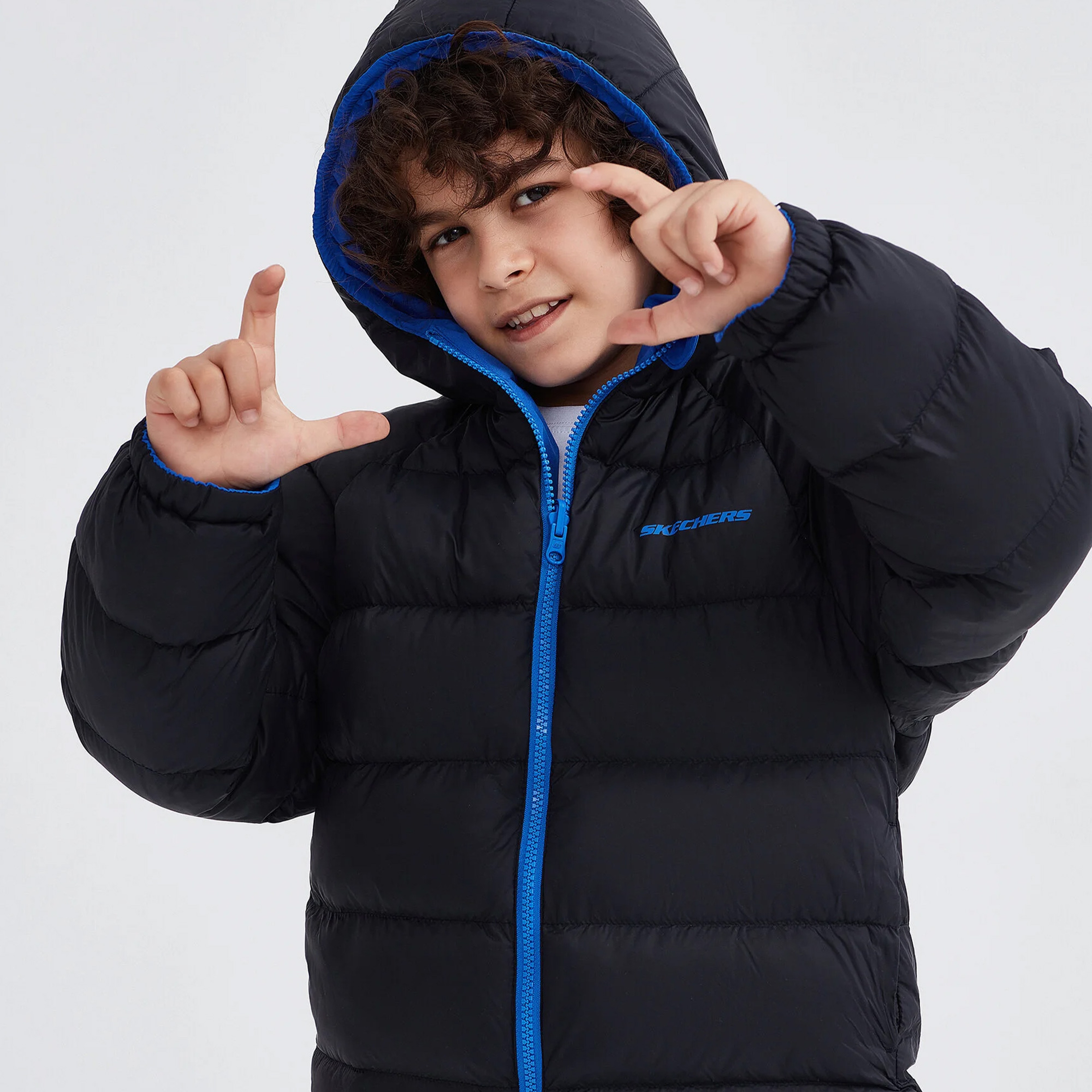 Skechers Classic Çocuk Mavi/Siyah Ceket