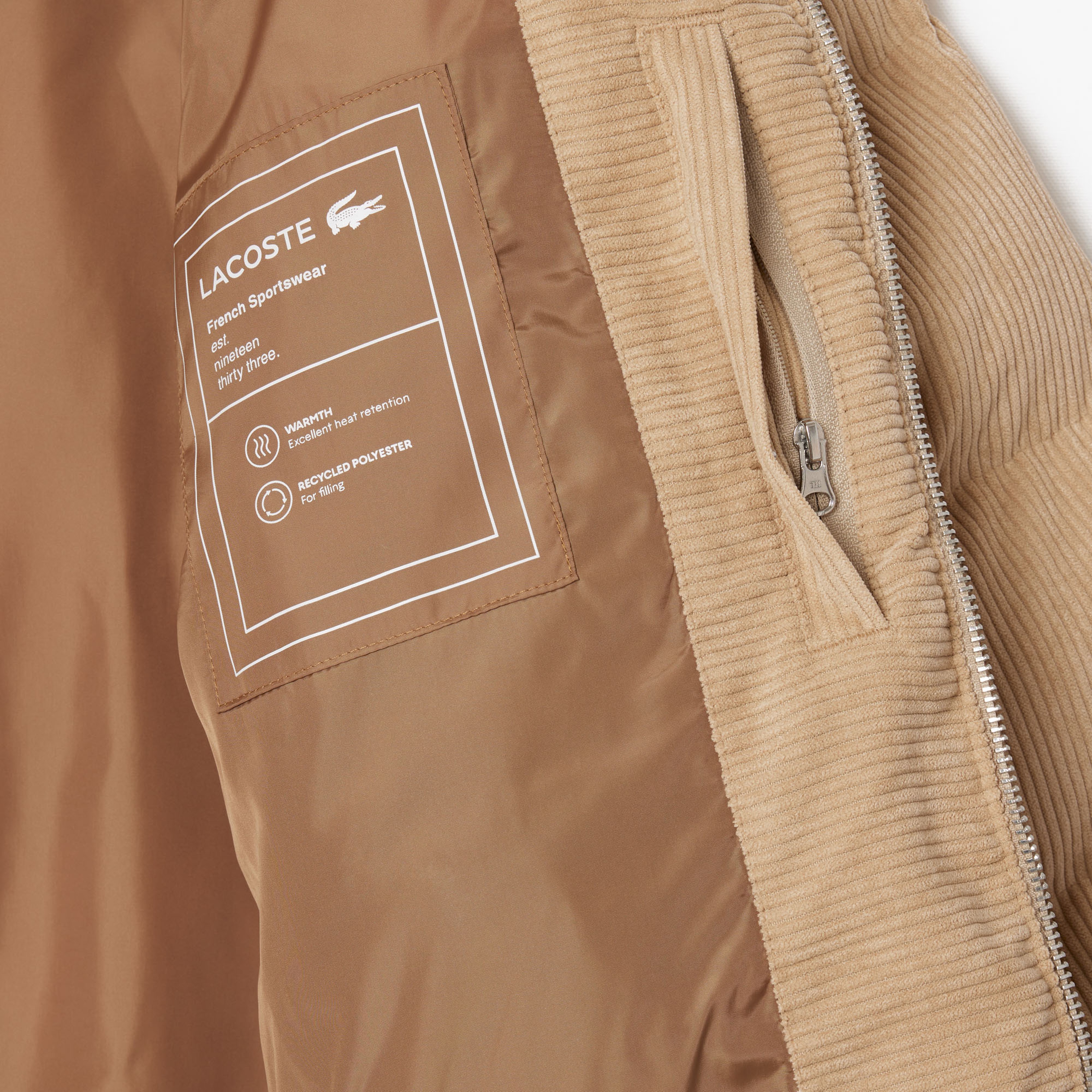 Erkek Relaxed Fit Dik Yaka Kahverengi Şişme Mont