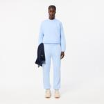 Unisex Loose Fit Bisiklet Yaka Açık Mavi Sweatshirt