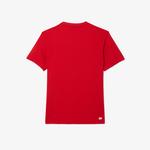 Erkek Regular Fit Bisiklet Yaka Baskılı Kırmızı T-Shirt