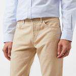 Erkek Slim Fit Chino Bej Pantolon