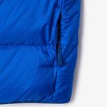 Erkek Kapüşonlu Mavi Şişme Yelek