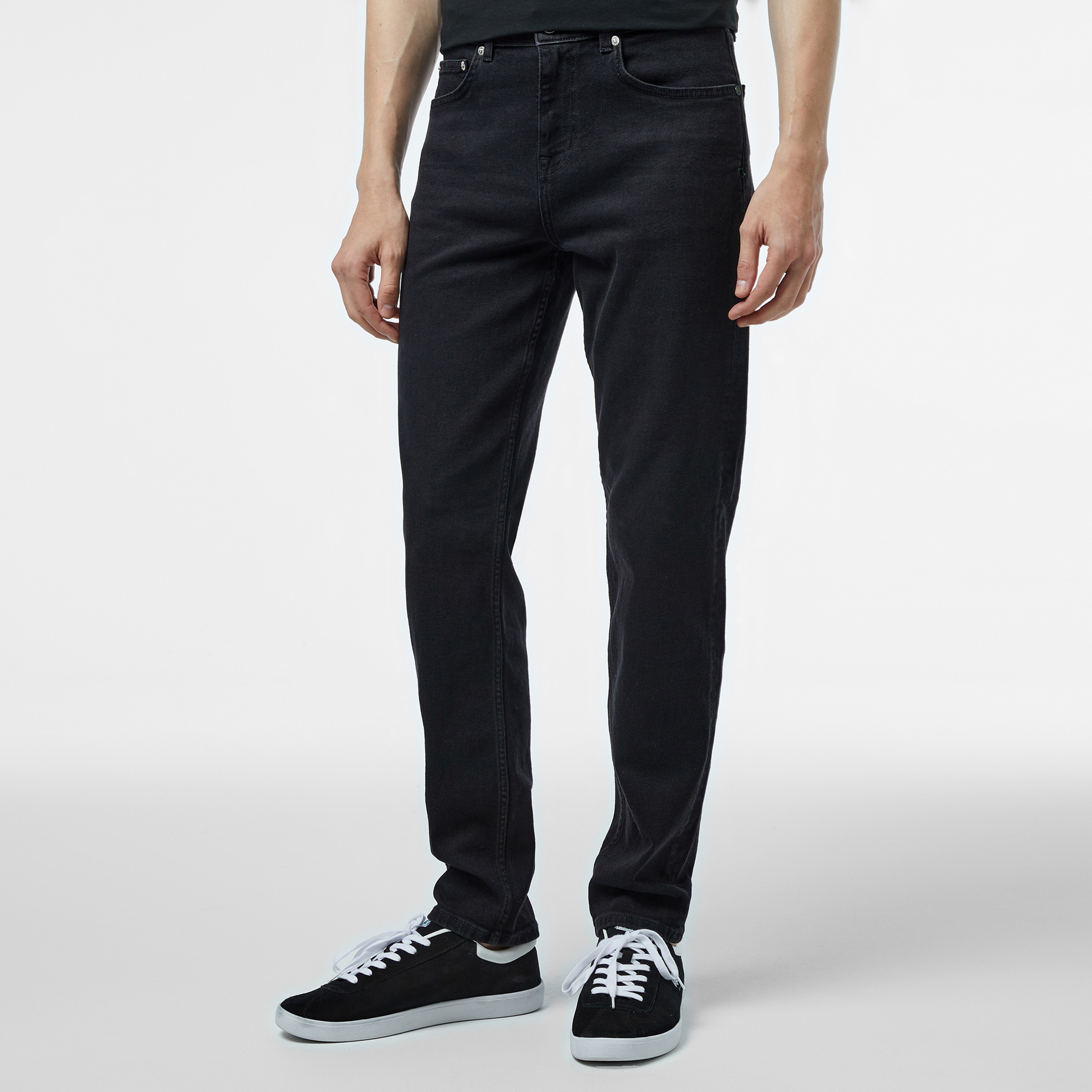 Erkek Regular Fit Siyah Jean Pantolon