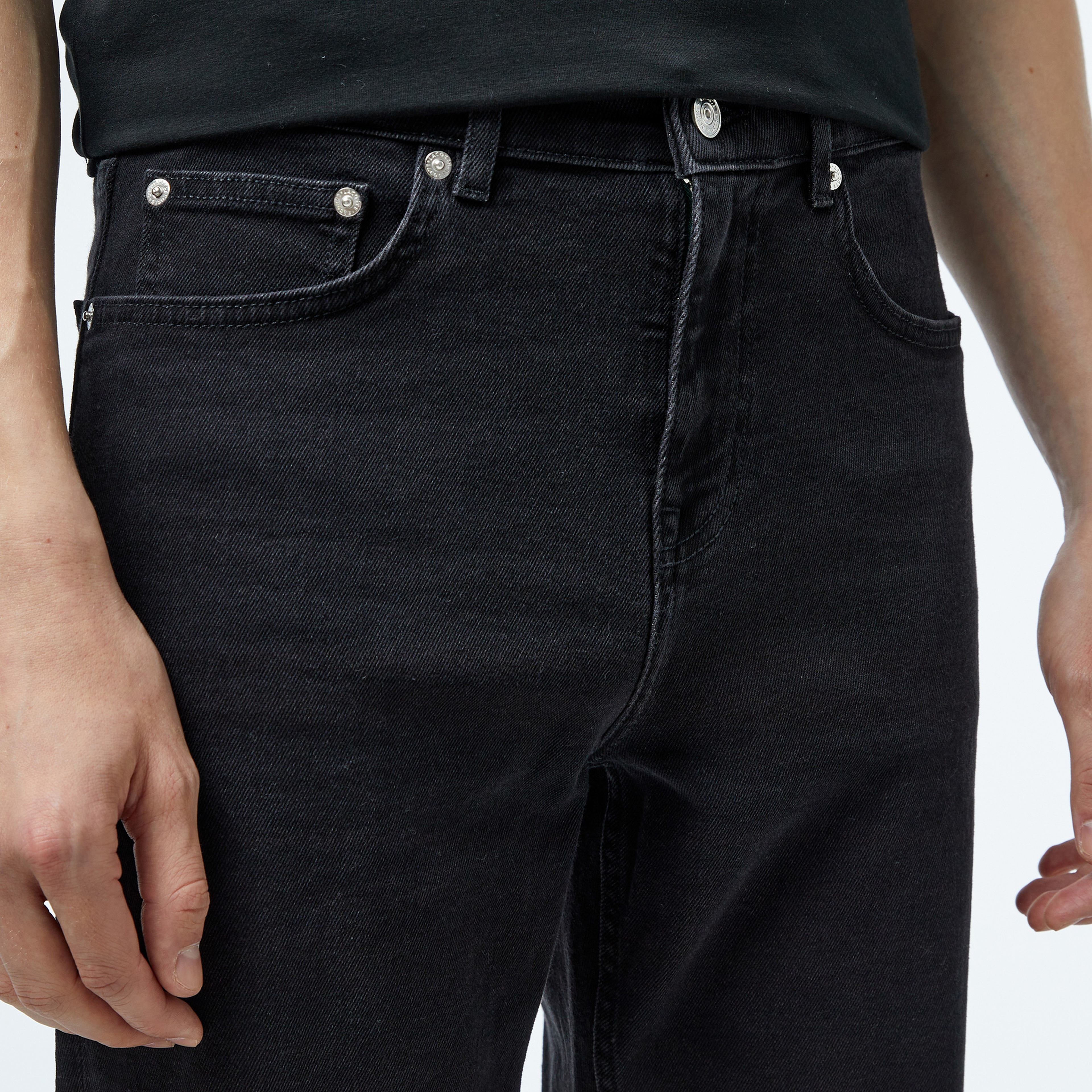 Erkek Regular Fit Siyah Jean Pantolon