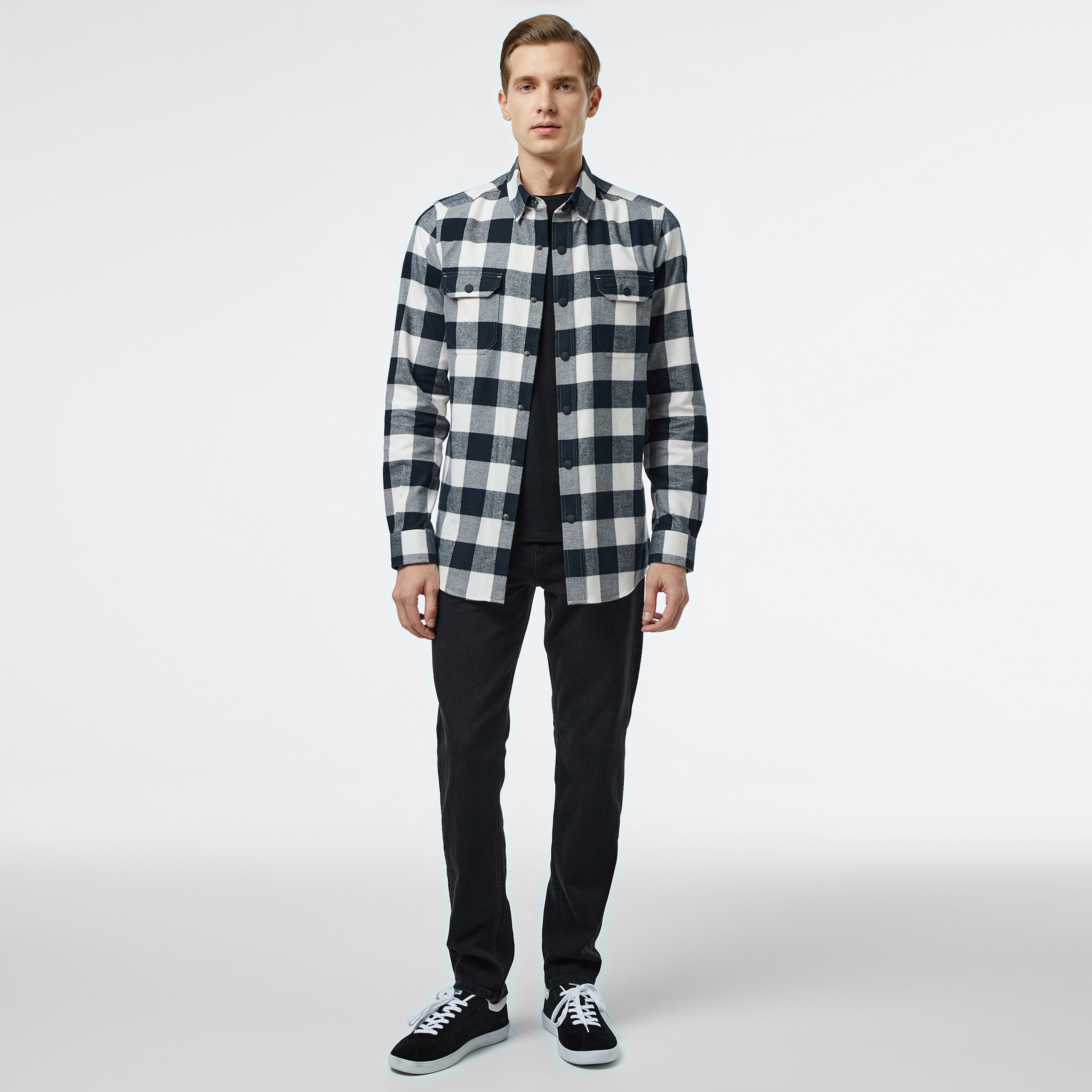 Erkek Regular Fit Siyah Jean Pantolon