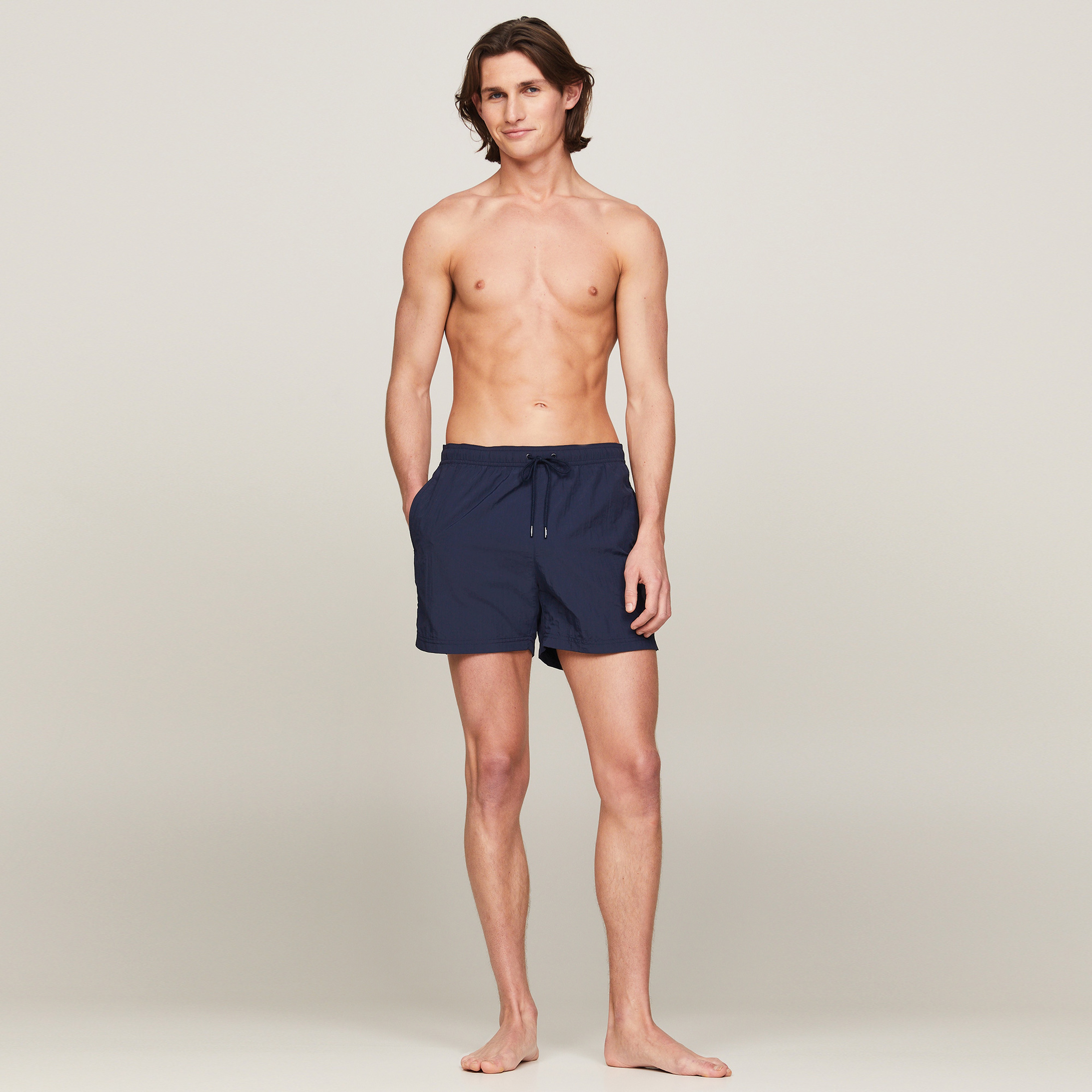 Tommy Jeans Crinklelon Erkek Mavi Mayo Şort