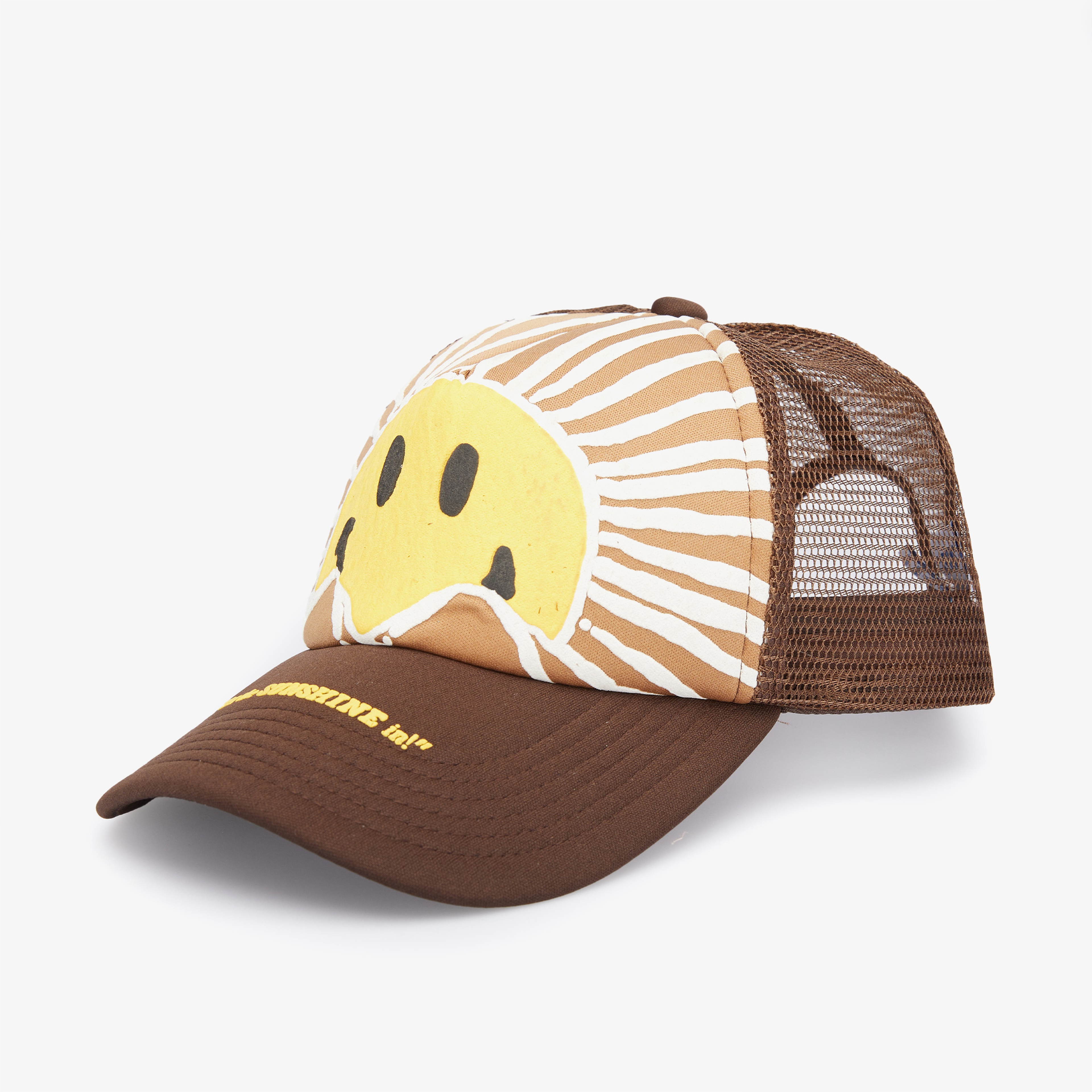 Market Smiley Sunrise Trucker Erkek Kahverengi Şapka