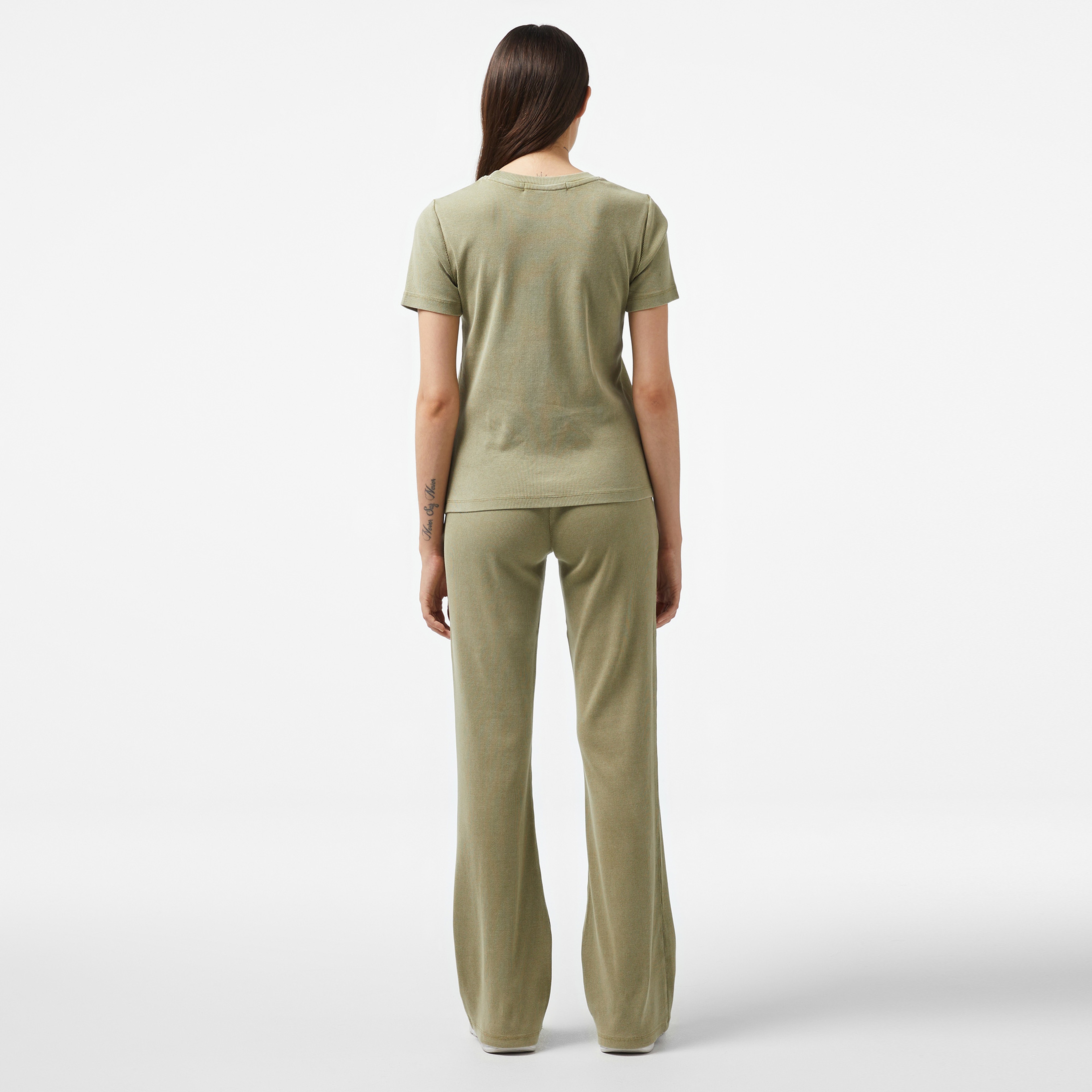 Calvin Klein Jeans Woven Label Kadın Yeşil Eşofman Altı