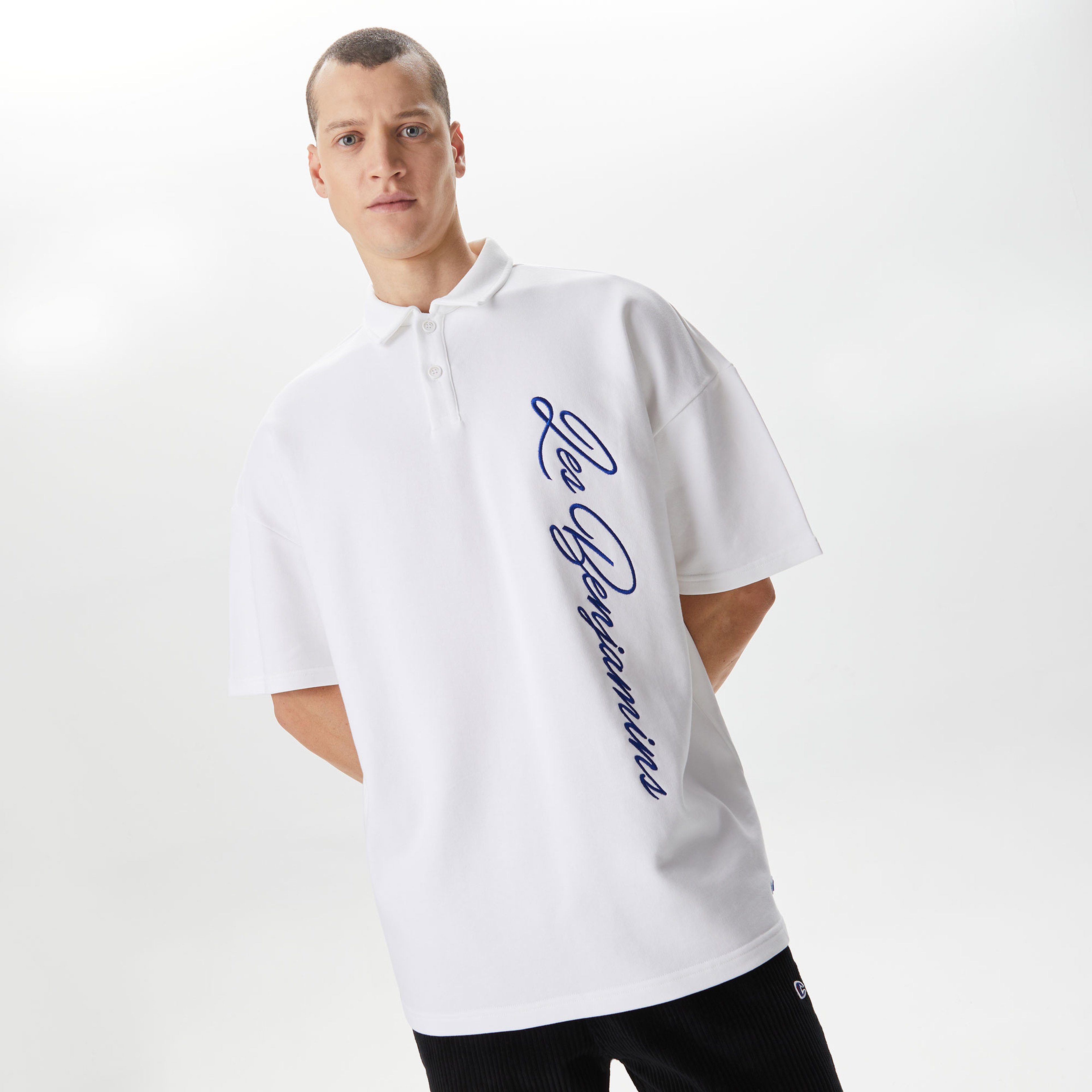 Les Benjamins Kısmet Voyage East to West 012 Erkek Beyaz Polo T-Shirt