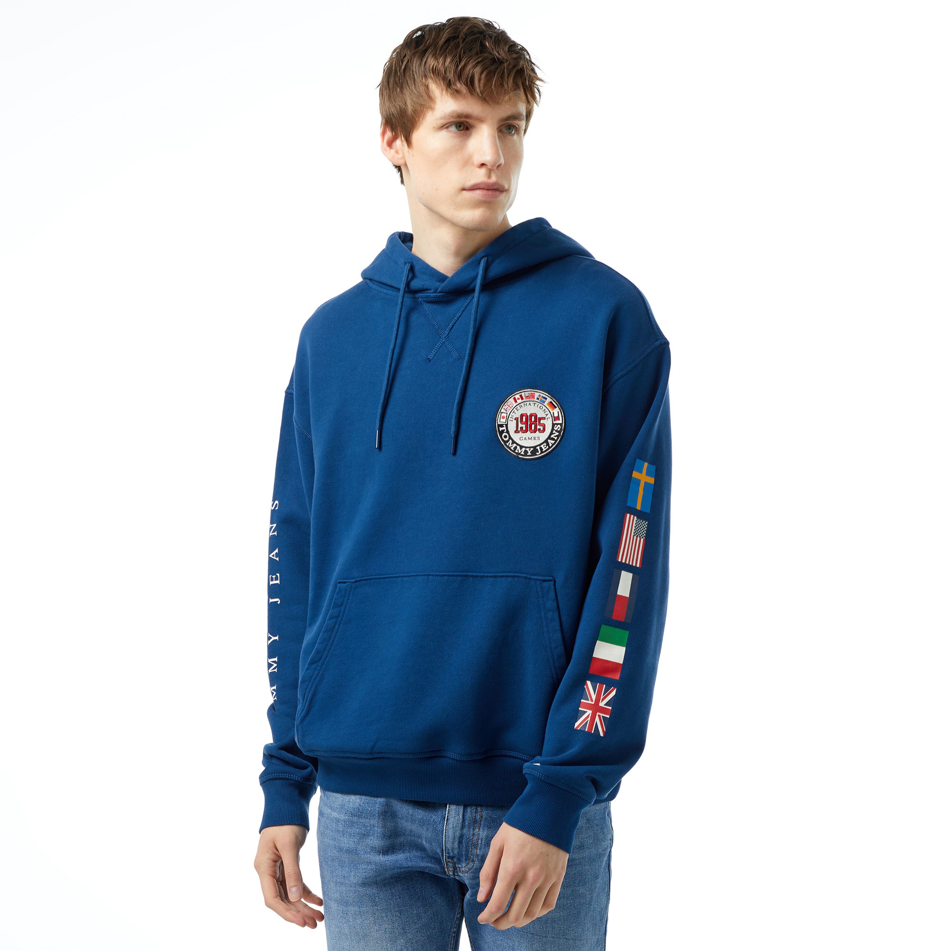 Tommy Jeans Tju Archive Games Unisex Mavi Hoodie