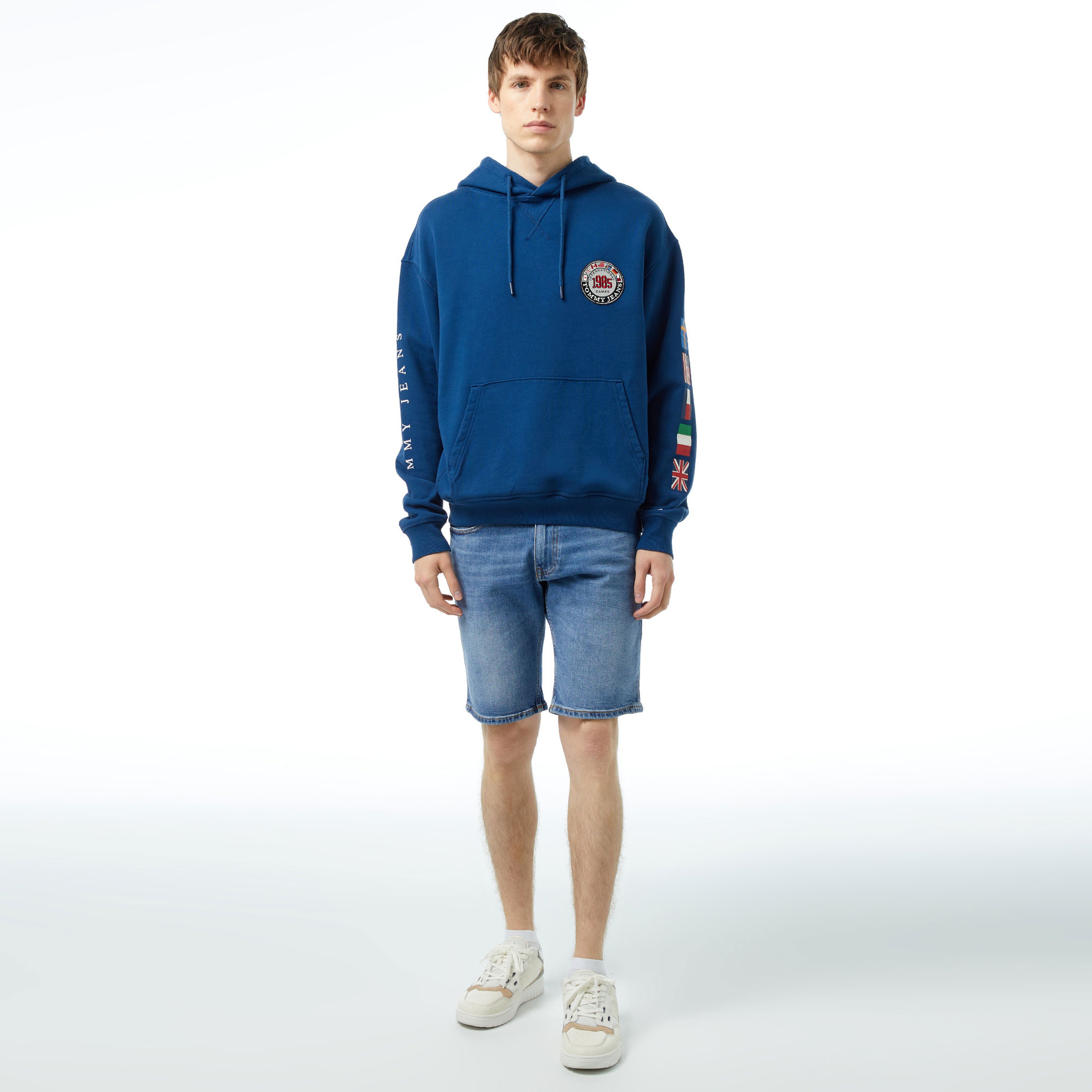 Tommy Jeans Tju Archive Games Unisex Mavi Hoodie