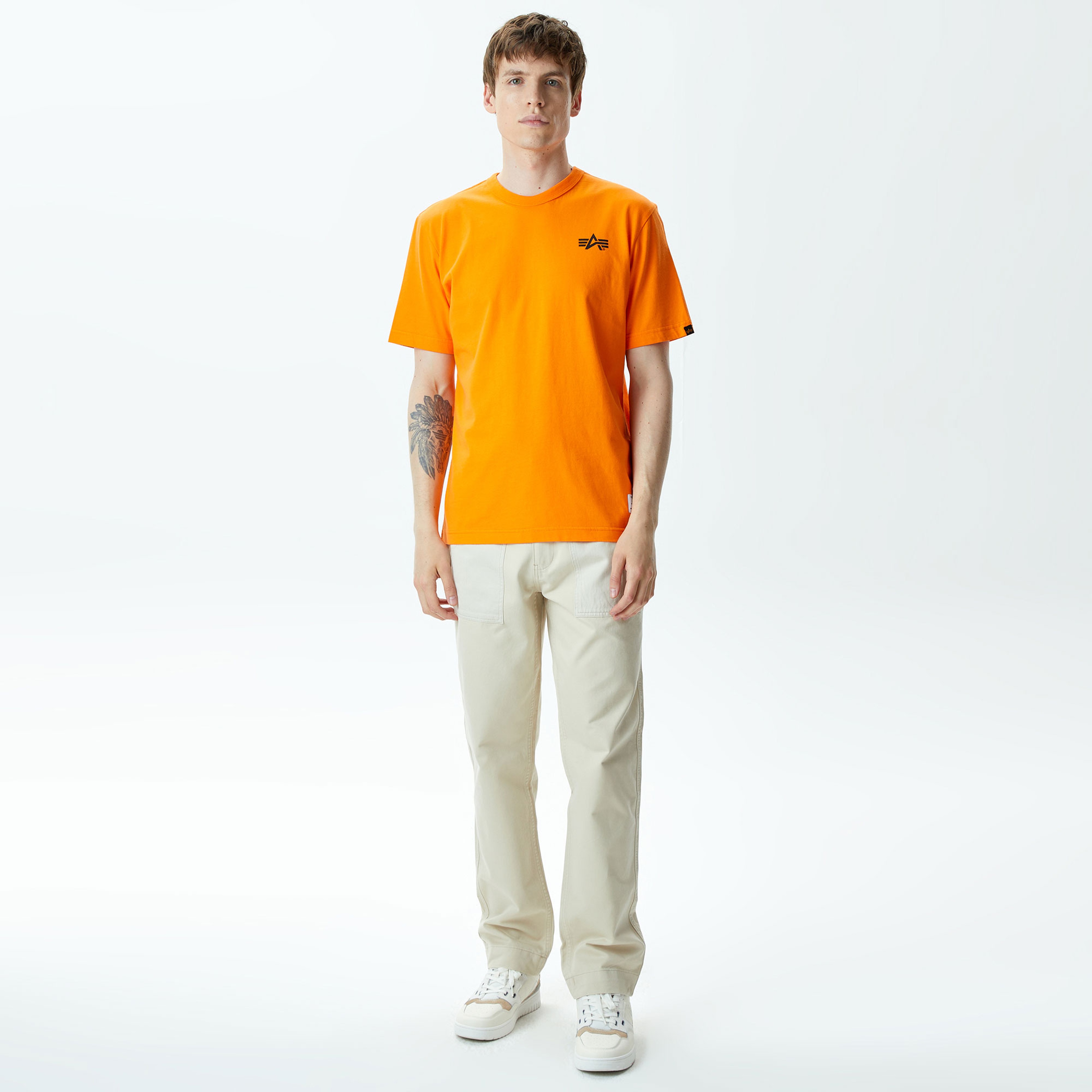 Alpha Industries Alpha Stencil Unisex Turuncu T-Shirt
