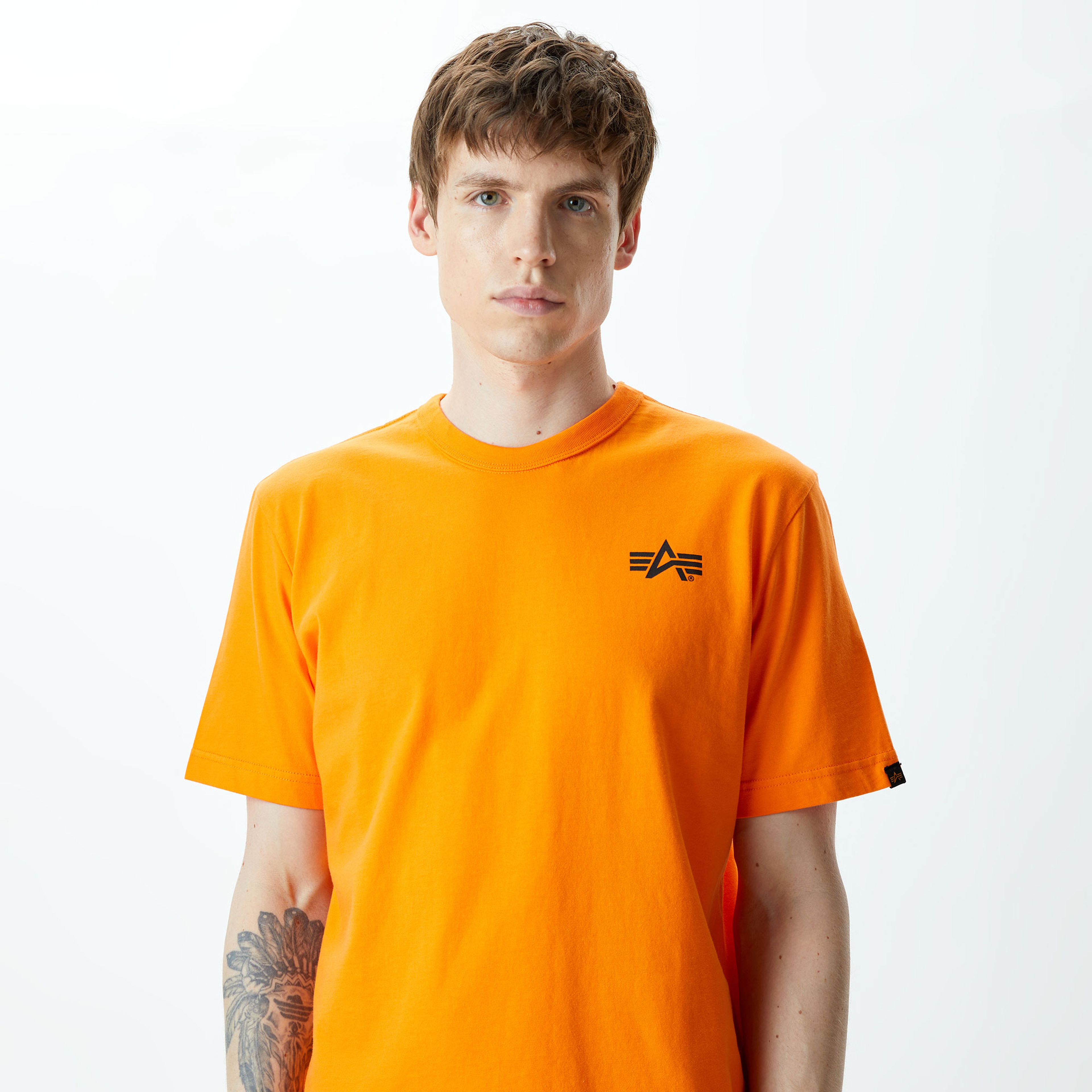 Alpha Industries Alpha Stencil Unisex Turuncu T-Shirt