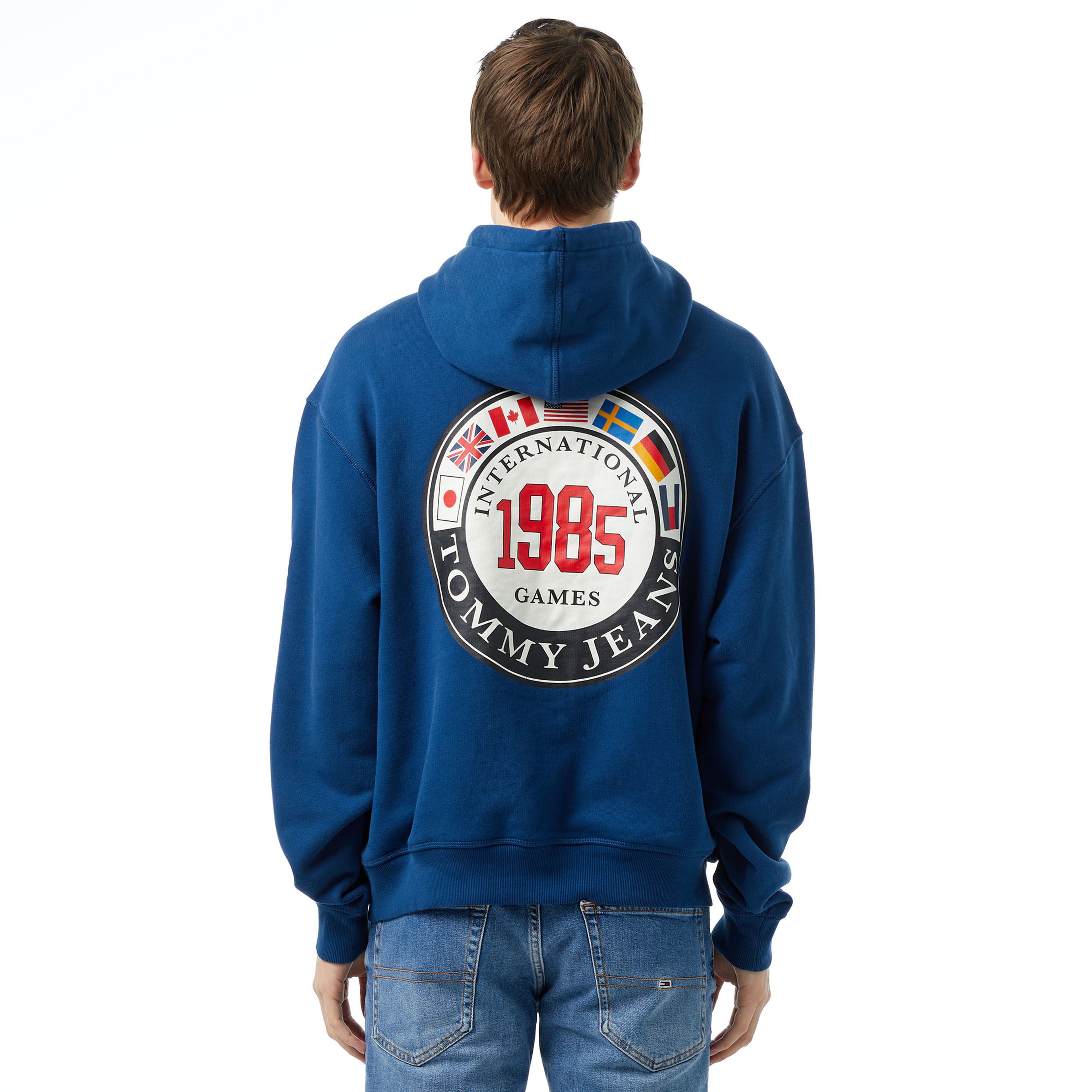 Tommy Jeans Tju Archive Games Unisex Mavi Hoodie