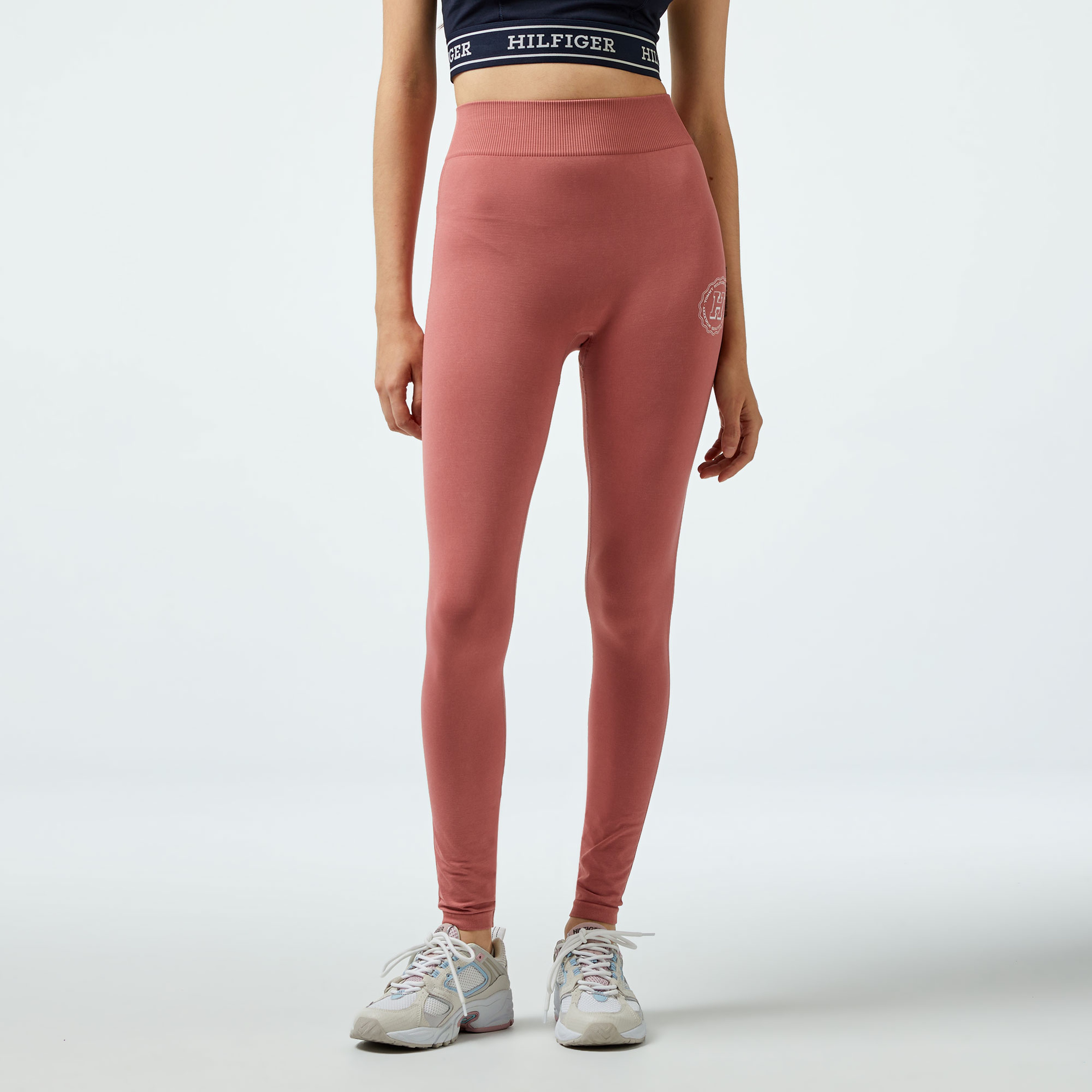 Tommy Hilfiger Varsity Seam Essential Kadın Pembe Tayt