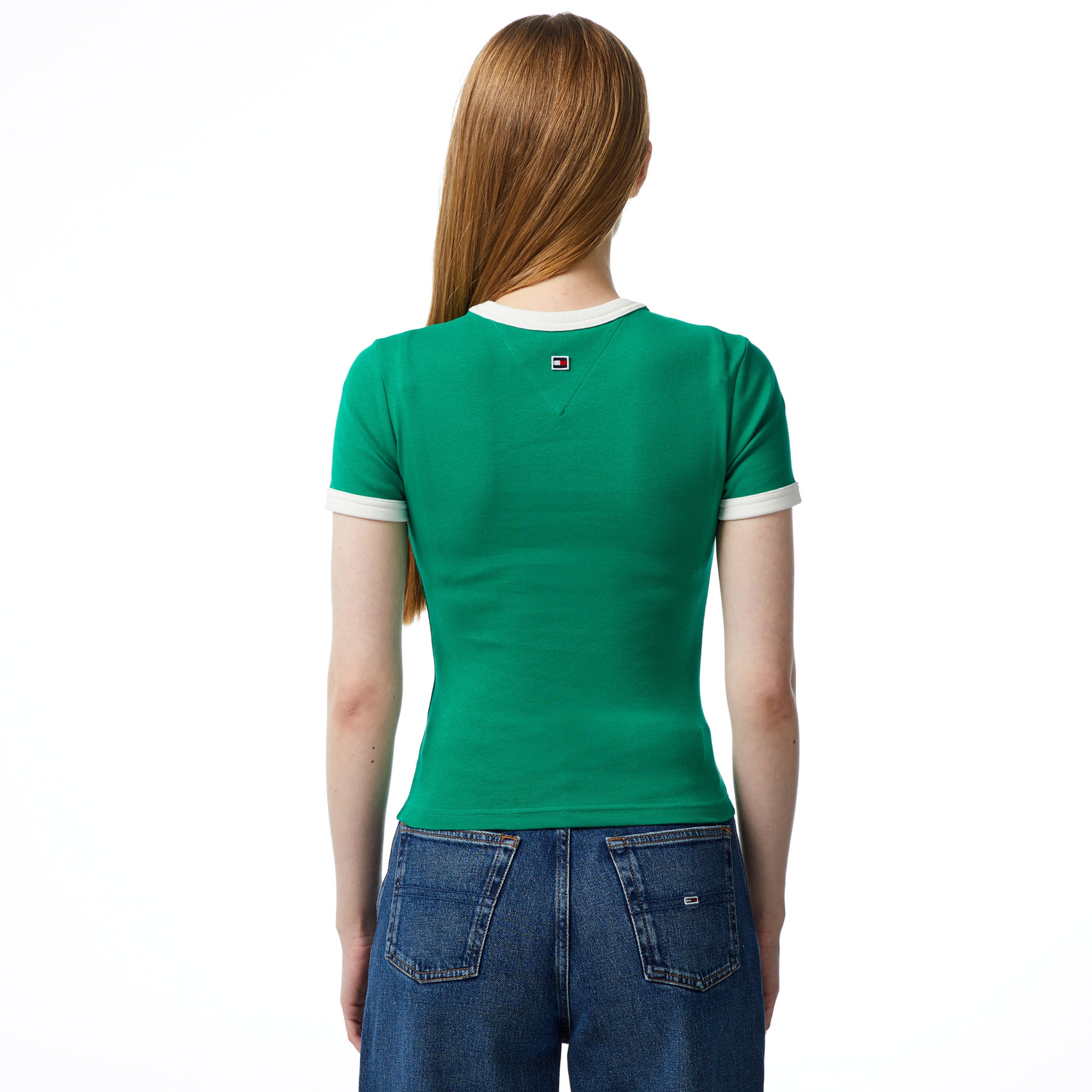 Tommy Jeans Archive Games Ringer Kadın Yeşil T-Shirt