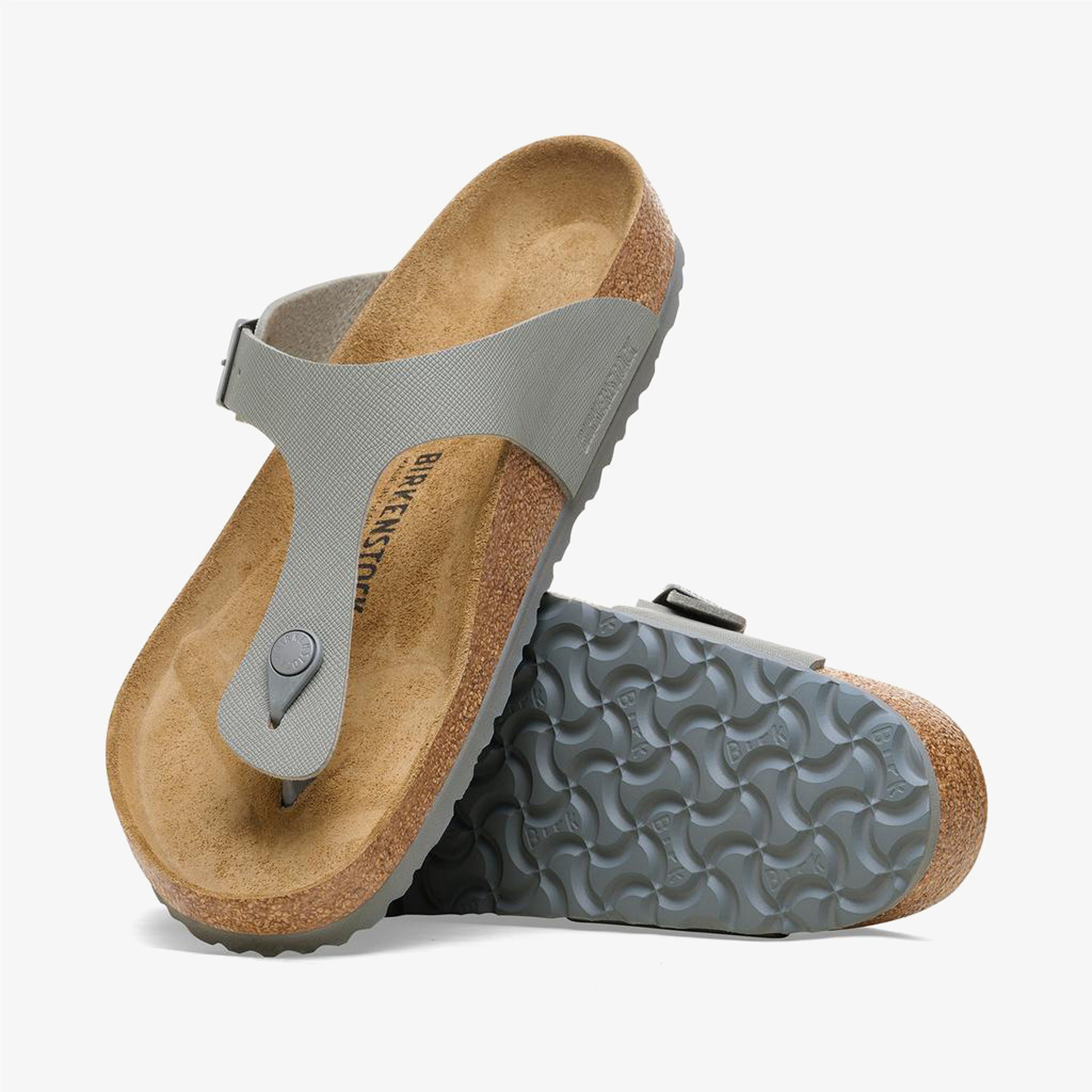 Birkenstock Gizeh Bf Saffiano Erkek Gri Terlik