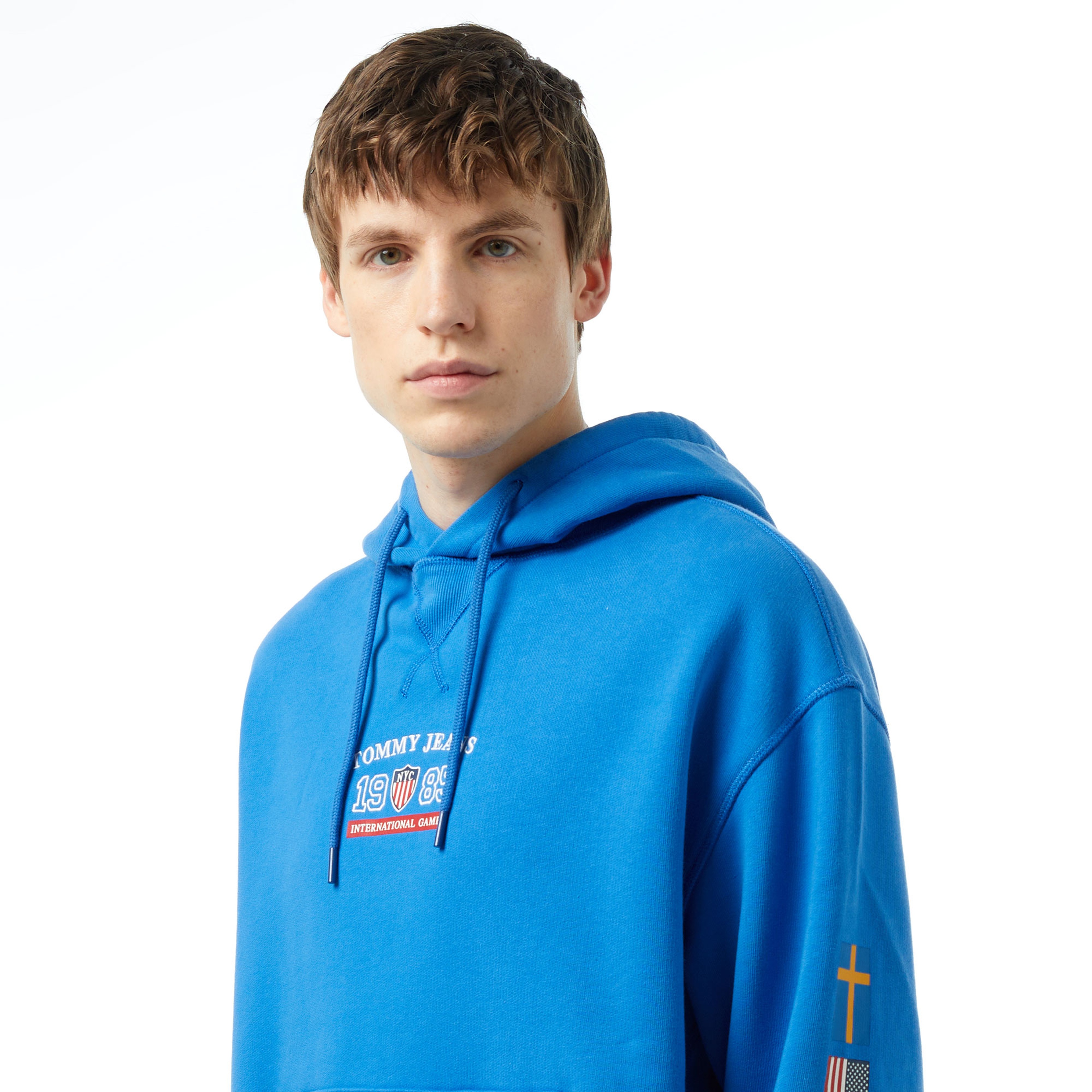 Tommy Jeans Tju Archive Games Unisex Mavi Hoodie