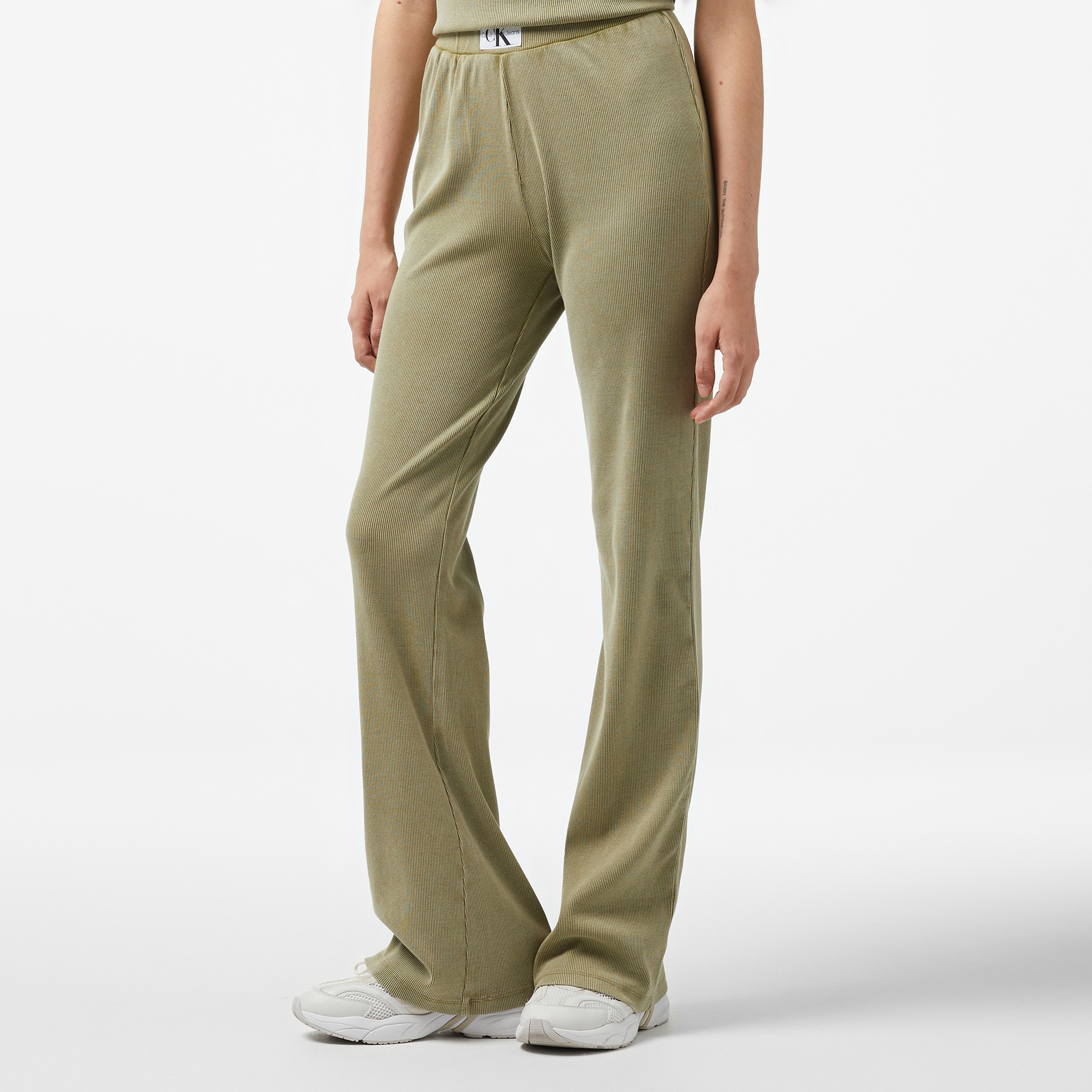 Calvin Klein Jeans Woven Label Kadın Yeşil Eşofman Altı