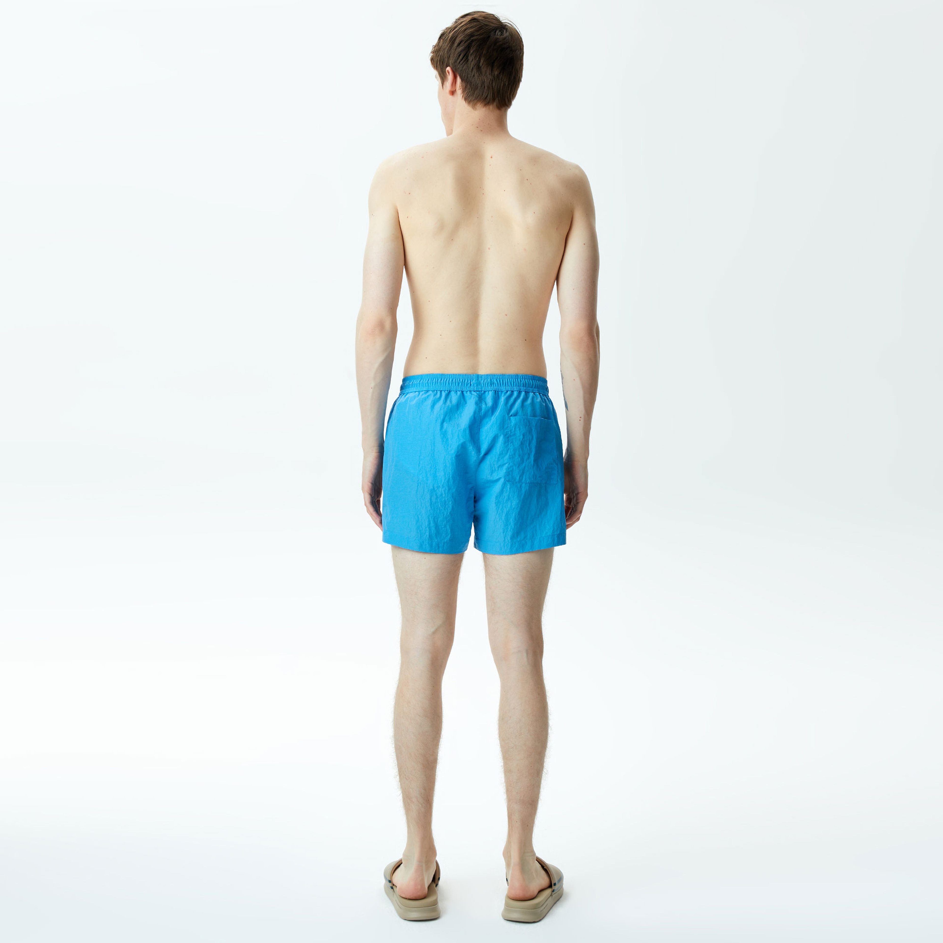 Calvin Klein Monogram Naylon Erkek Mavi Mayo Şort